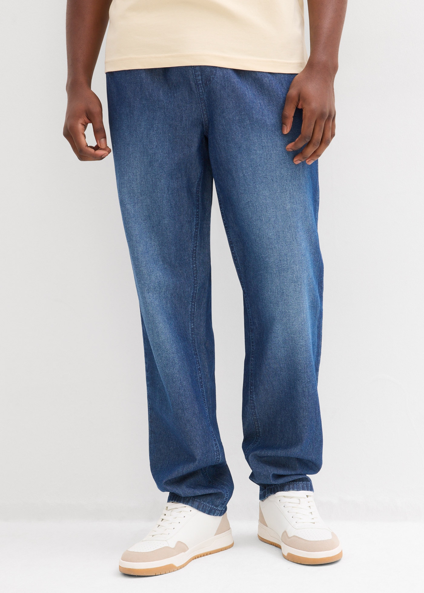 bonprix Schlupfjeans Packung, 2 klassischer Schnitt, aus reiner Baumwolle, mit Washed-Effekt