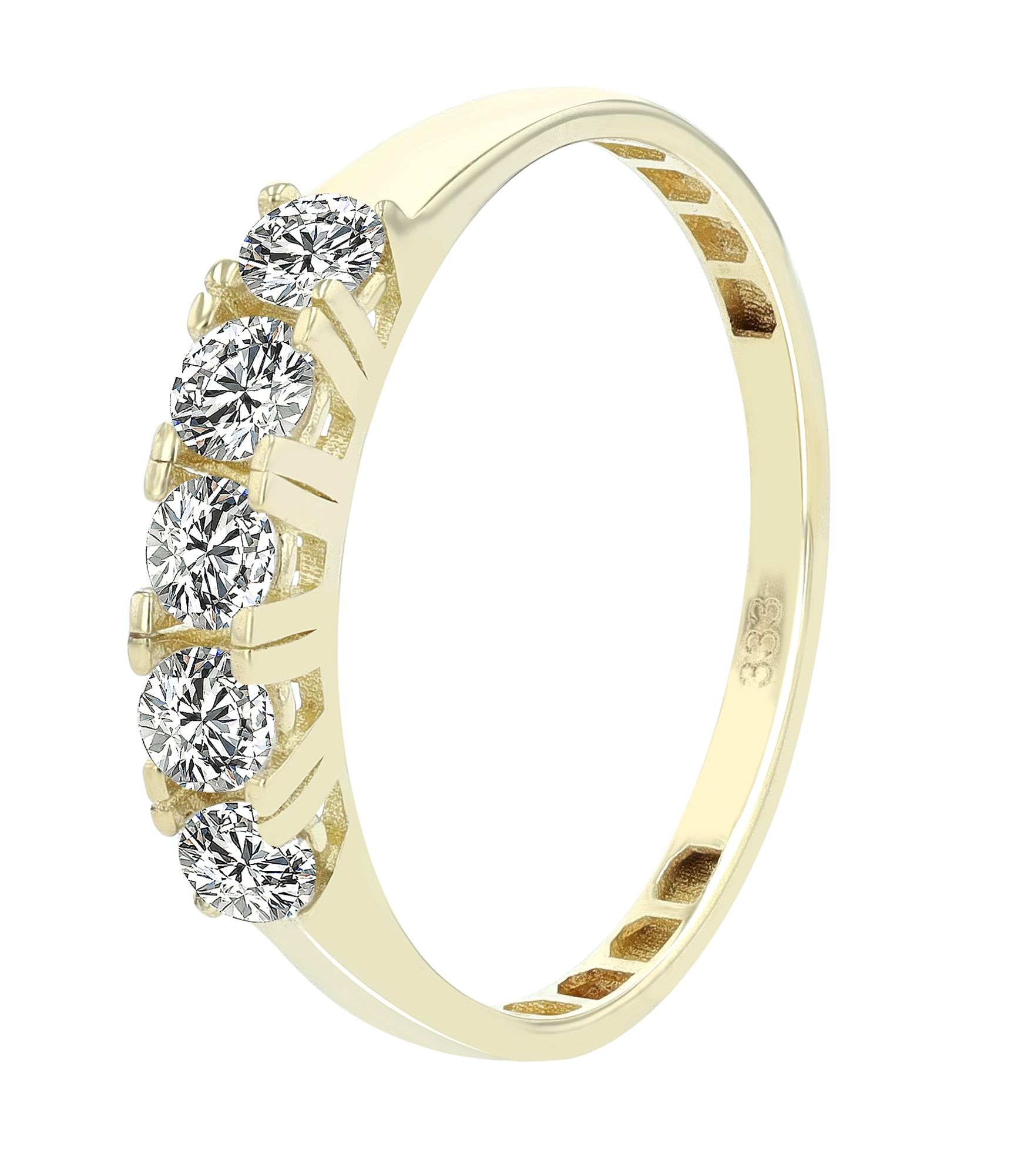 Fingerring ADELIA´S "Damen Ring aus 333 Gold mit Zirkonia" Gr. 54, gold, Fingerringe, Damen, 54, Fingerring