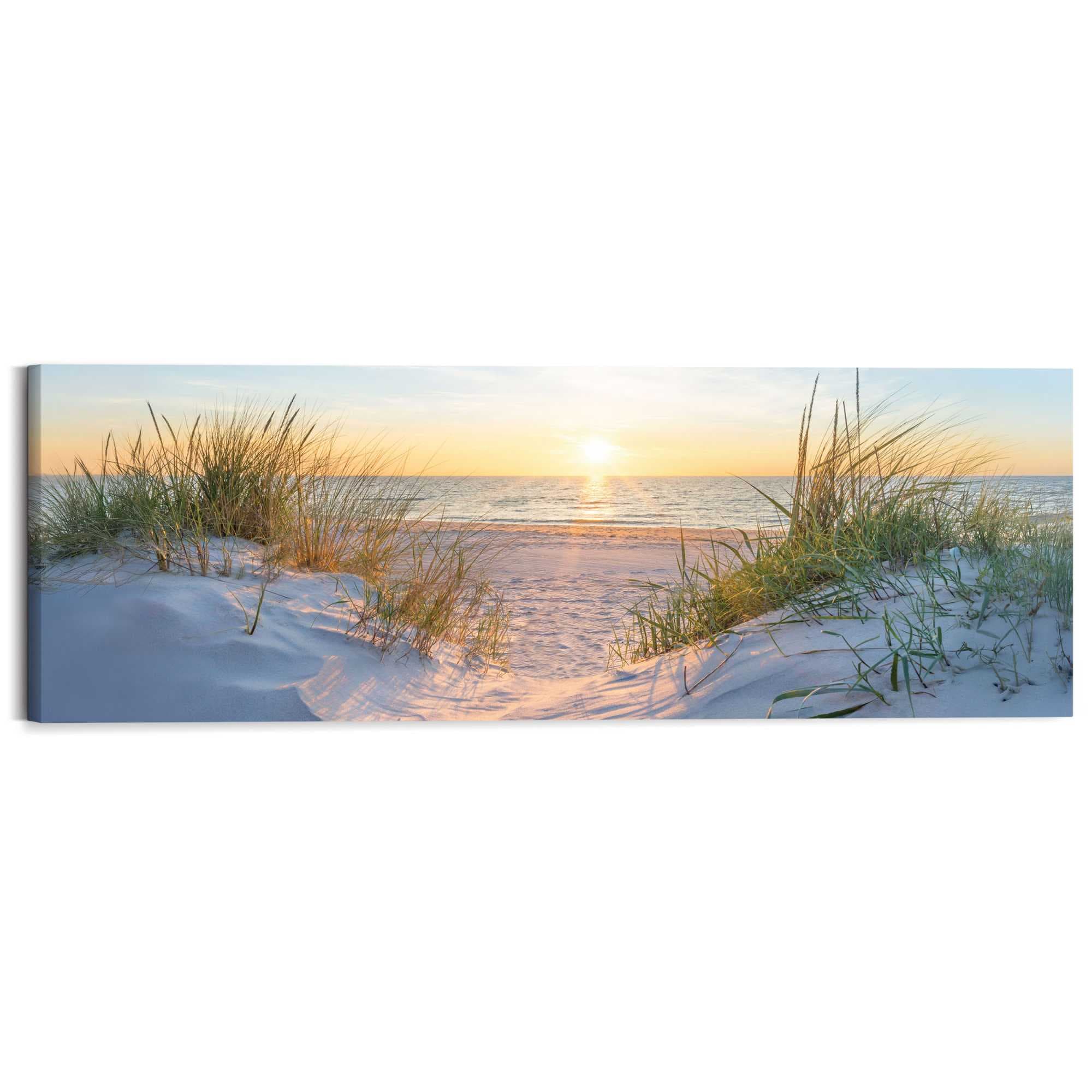 Reinders Deco-Panel "Sonnenuntergang in den Dünen", Wohnzimmer - Beige - MD günstig online kaufen