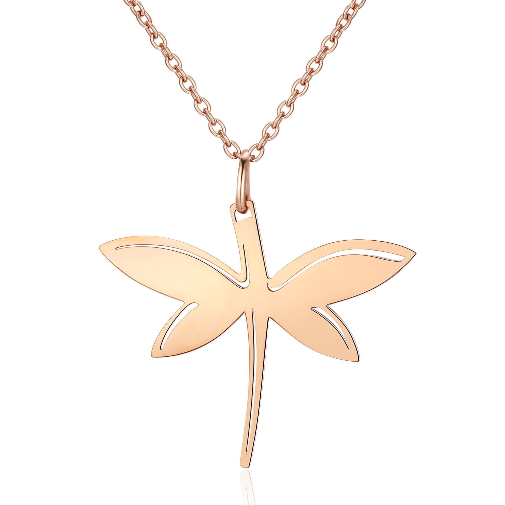 AILORIA Damen Edelstahlkette "Halskette LIBELLULE", gold, Halsketten