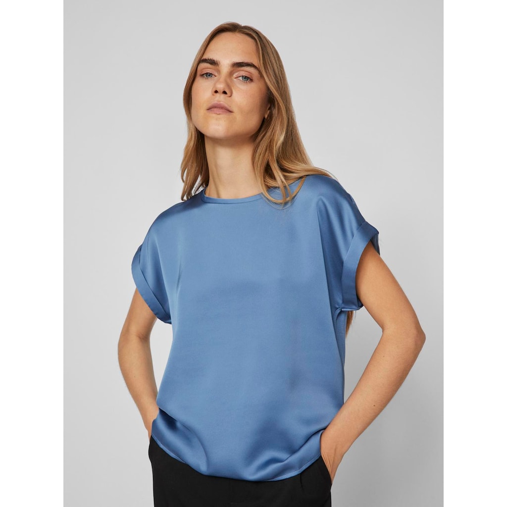 Vila Kurzarmshirt »VIELLETTE S/S SATIN TOP - NOOS«