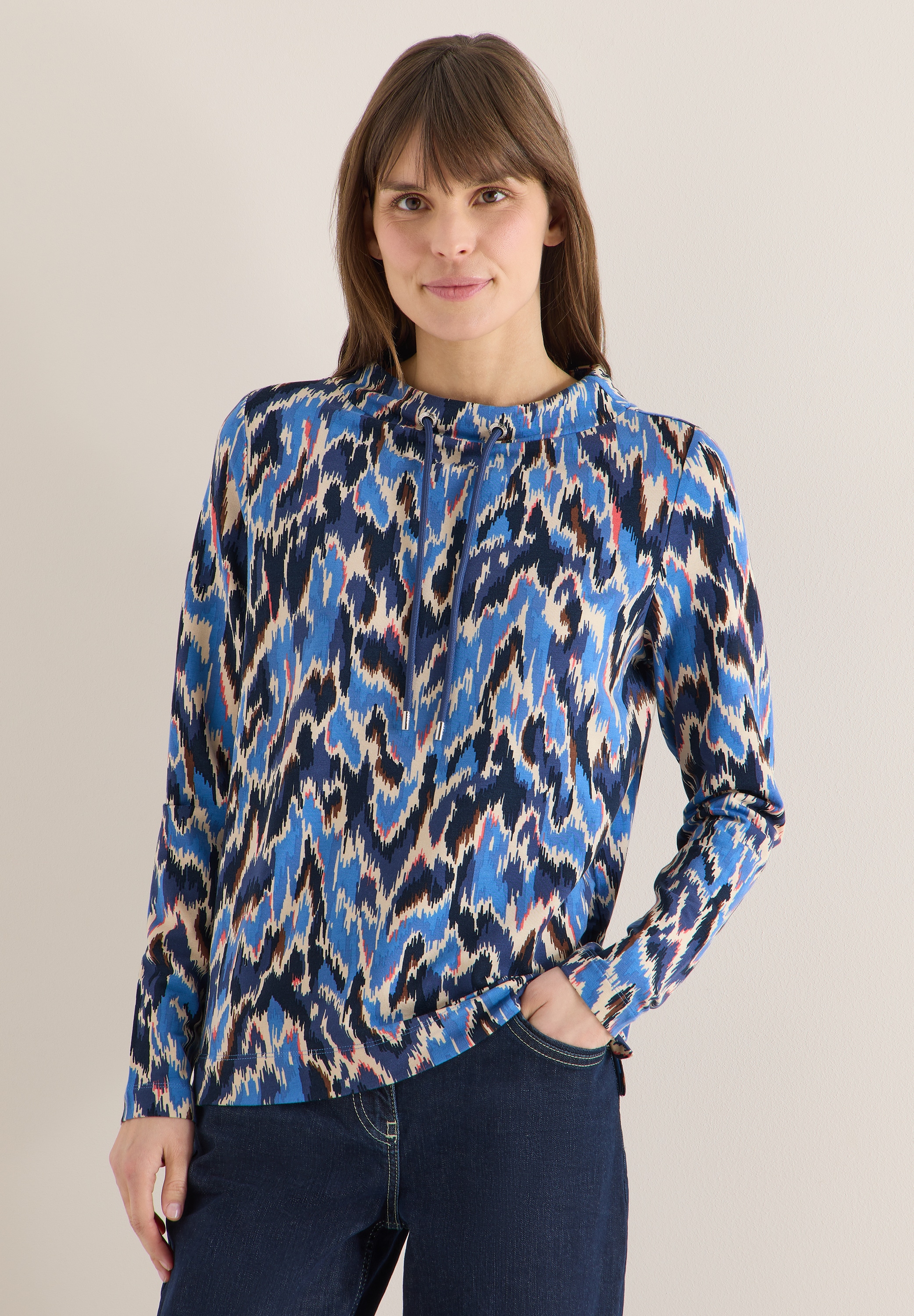 Cecil Langarmshirt mit grafischem Muster günstig online kaufen