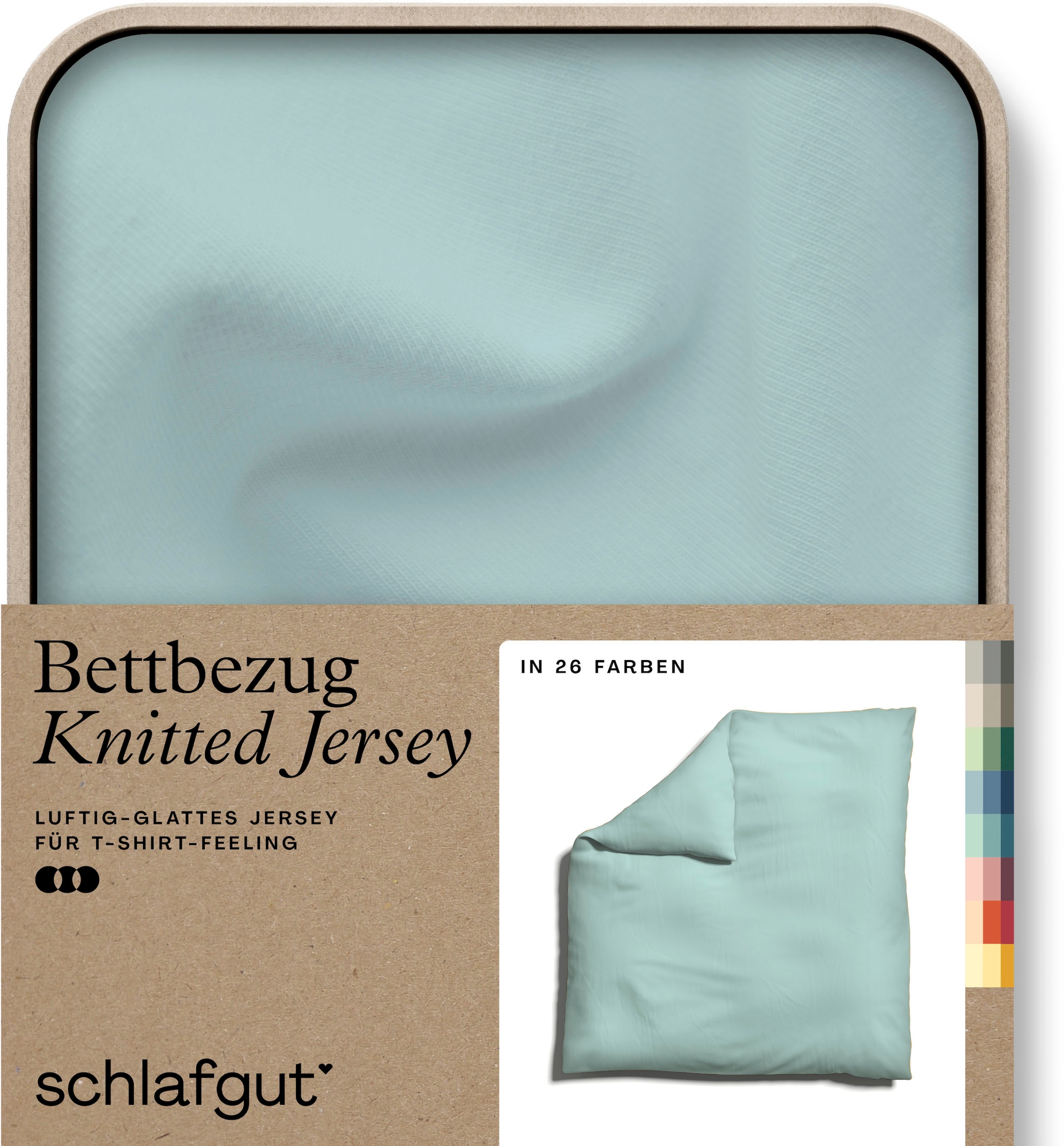 Schlafgut Bettbezug "Premium Bettbezug Knitted Jersey (1 St)" Ton-in-Ton Re günstig online kaufen