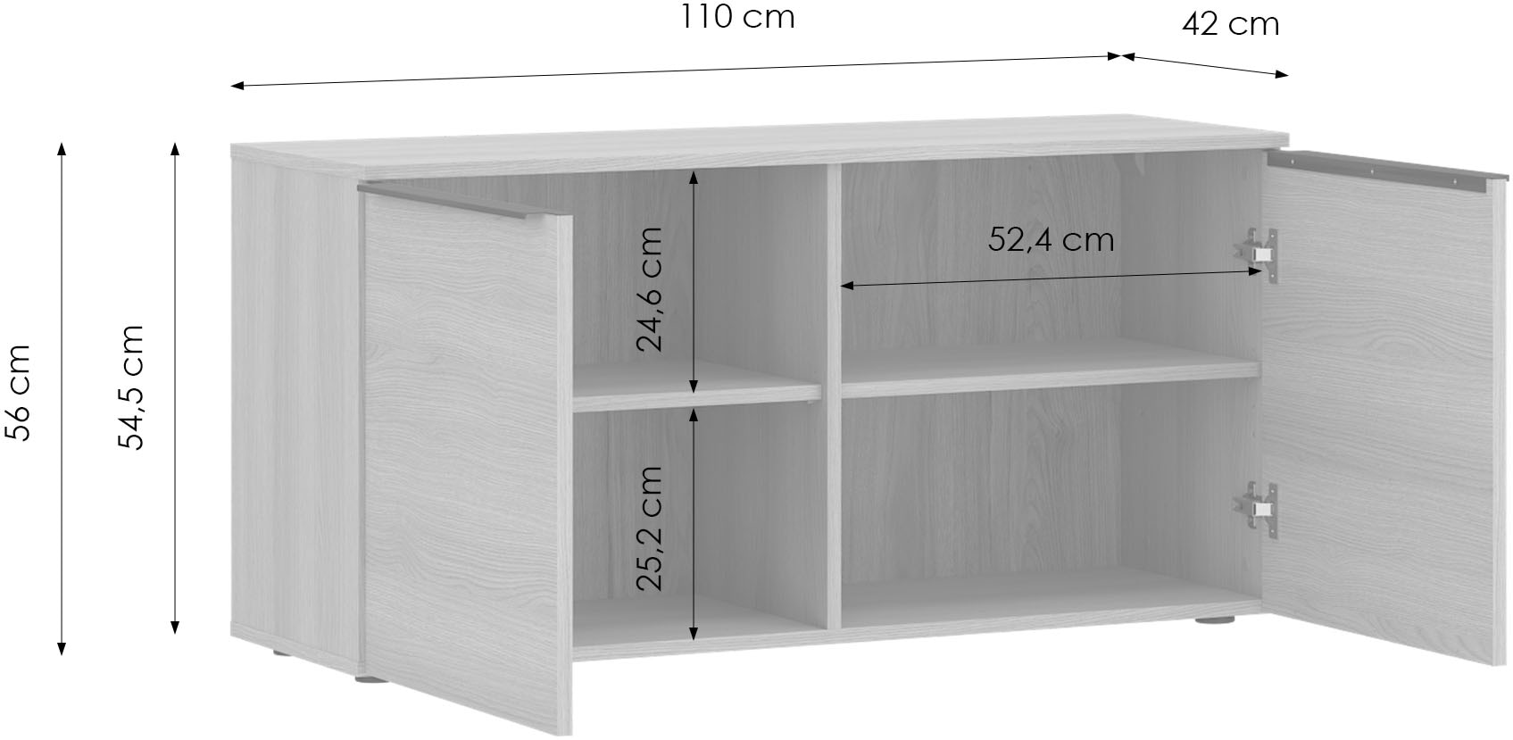 TOM TAILOR HOME Kommode Sideboard mit 2 Türen, Softclose,viel Stauraum mit Farbkick