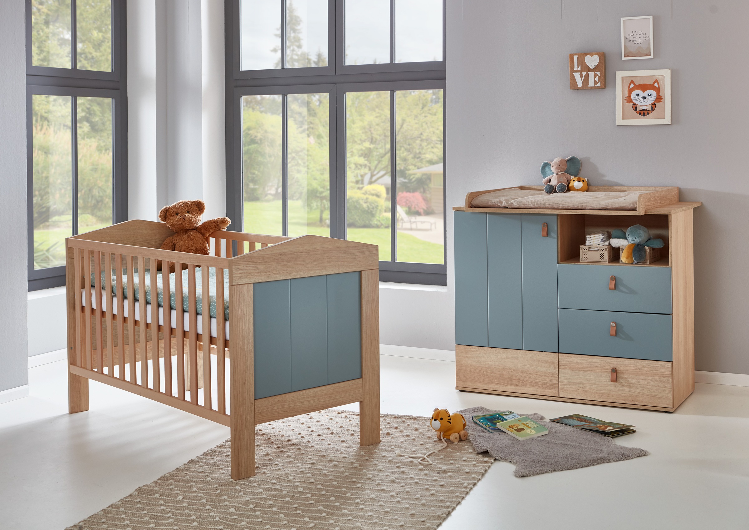 arthur berndt Babymöbel-Set "Babyzimmer-Set "Roofy" 2-teilig", (Spar-Set, 2 günstig online kaufen