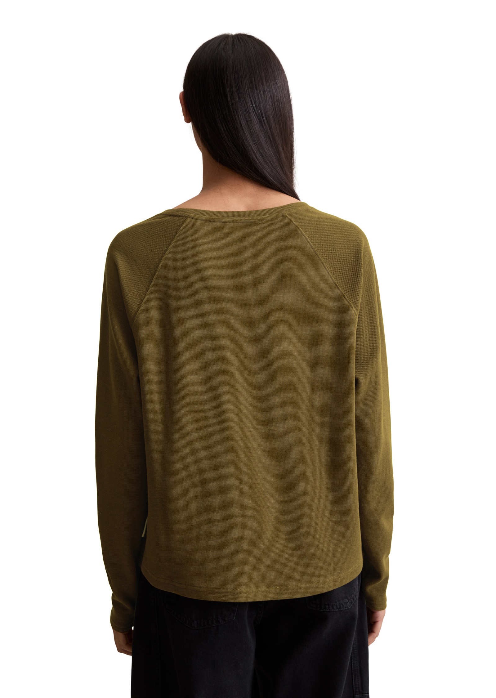 Thumbnail - Marc OPolo DENIM Langarmshirt "aus weichem Waffle-Jersey"