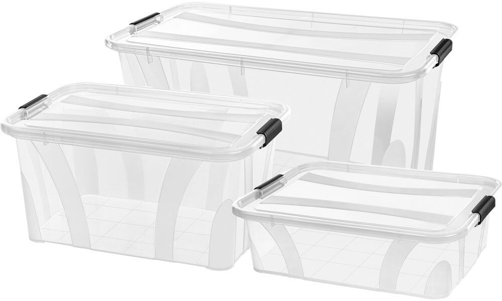 Siena Home Aufbewahrungsbox "Anzio" Kunststoff, 100% recyclebar, 7 L, 14 L, 32 L