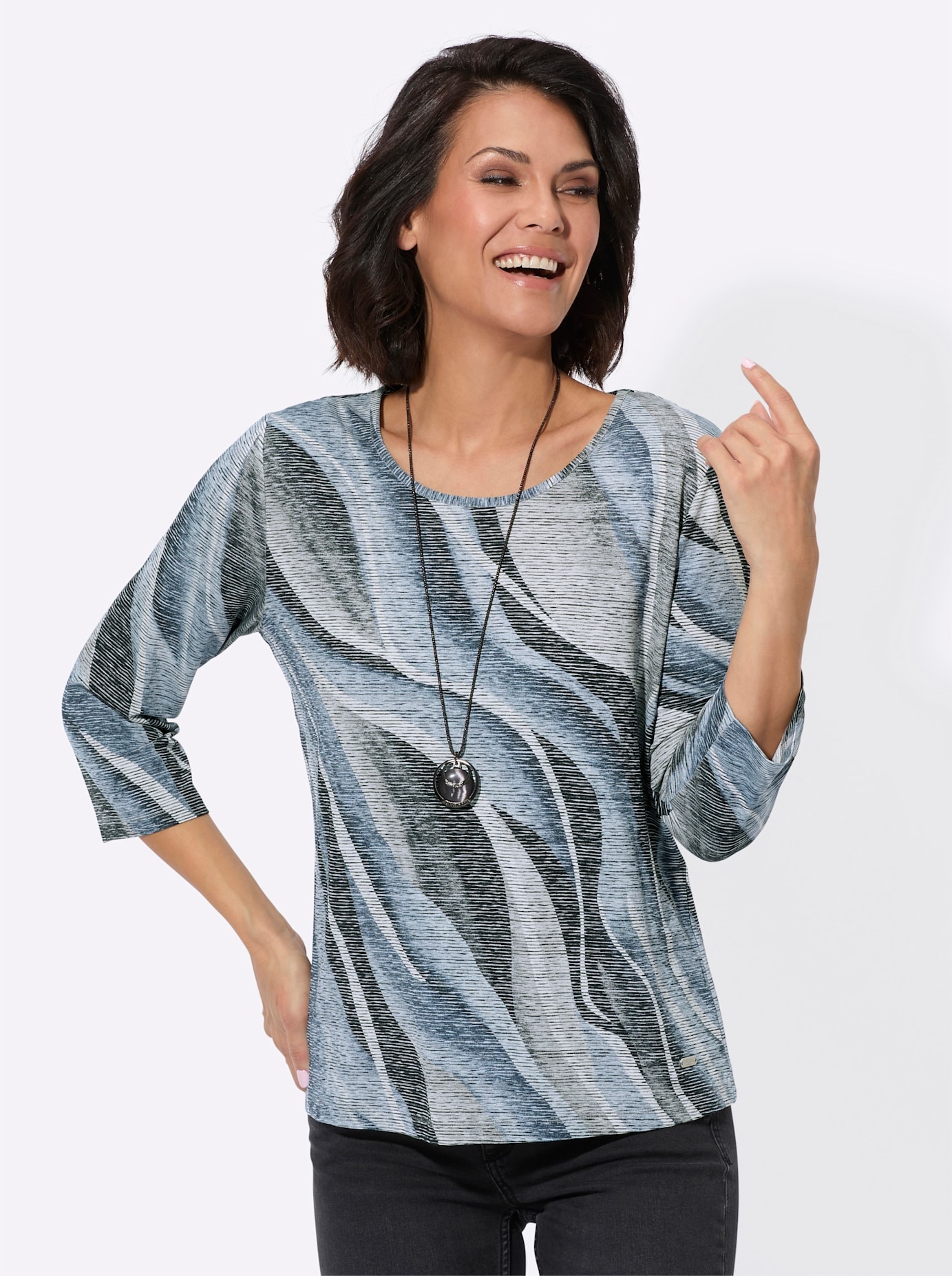 Casual Looks 3/4-Arm-Shirt »Rundhals-Shirt«, (1 tlg.)