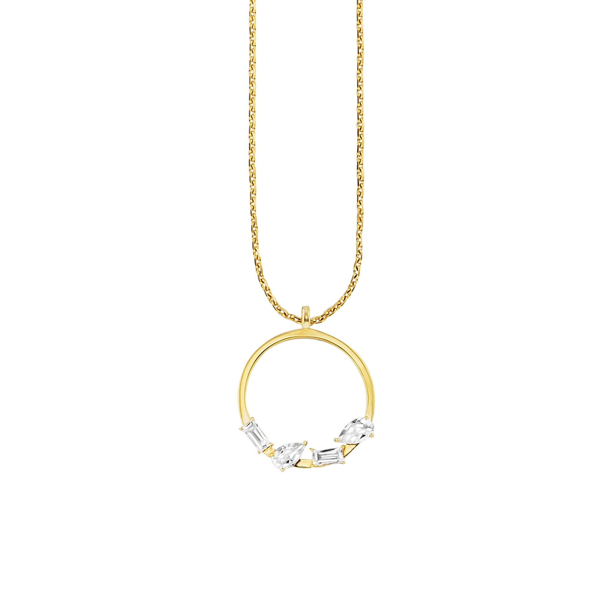 CAÏ Silberkette »925/- Silber vergoldet Weißtopas«, Halskette kaufen