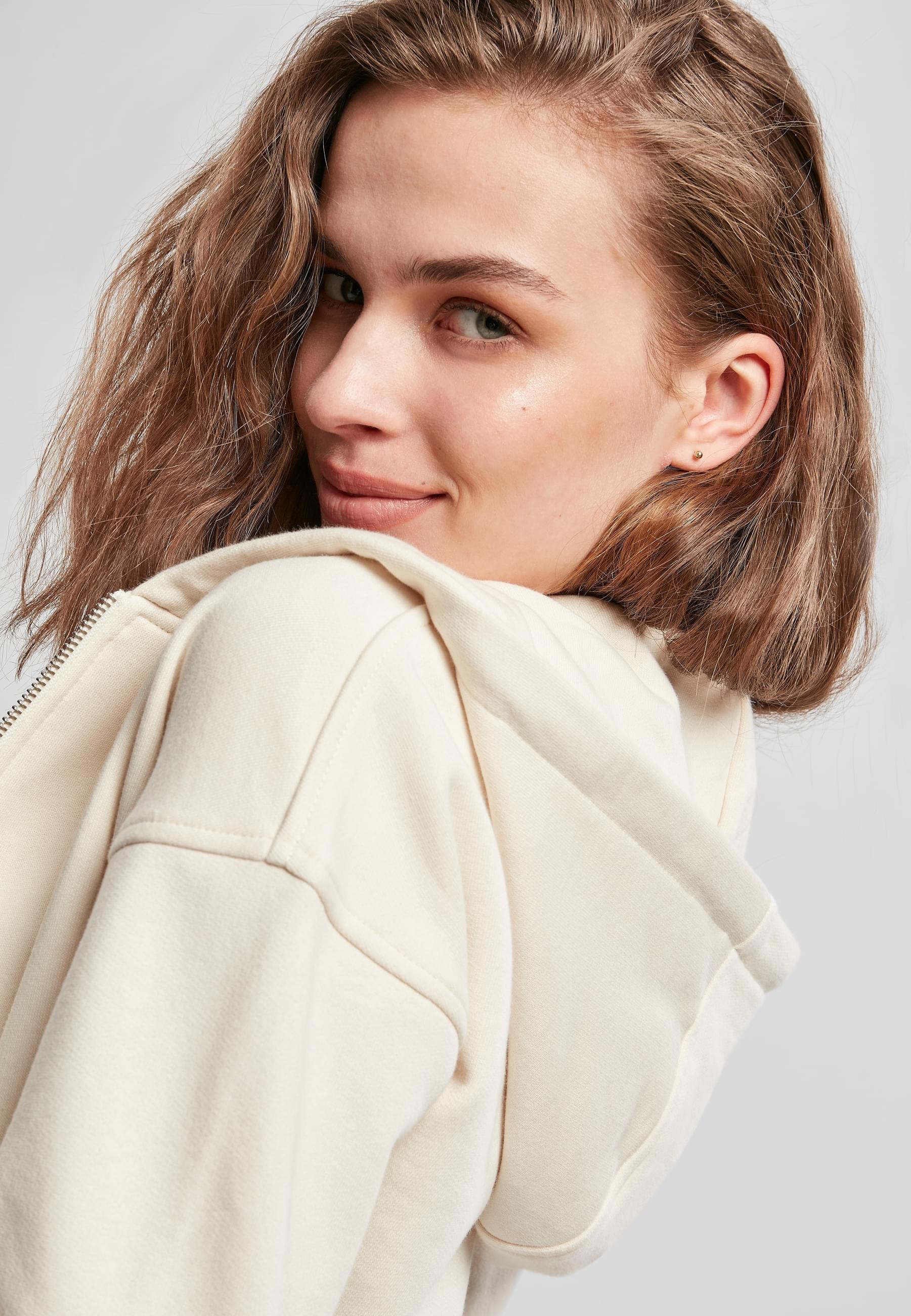 URBAN CLASSICS Sweatjacke »Urban Classics Damen Ladies Organic Terry Zip Hoody«