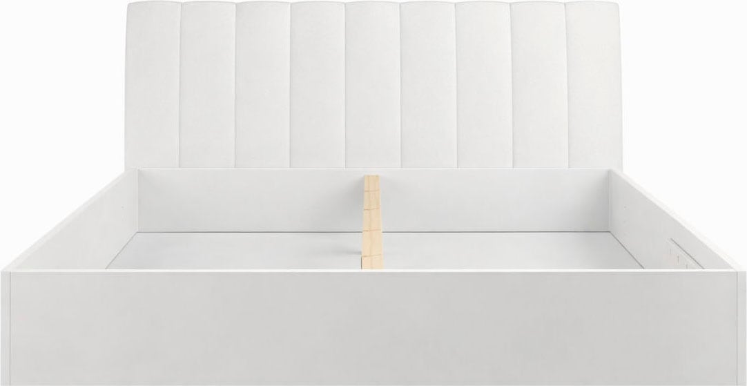 Home affaire Bett »MALISSA Bettgestell mit gepolstertem Kopfteil mit/ohne Stauraum« Bettgestell, Schlaffläche 180x200 cm, Maße B/T/H: 186,6/223/100 cm