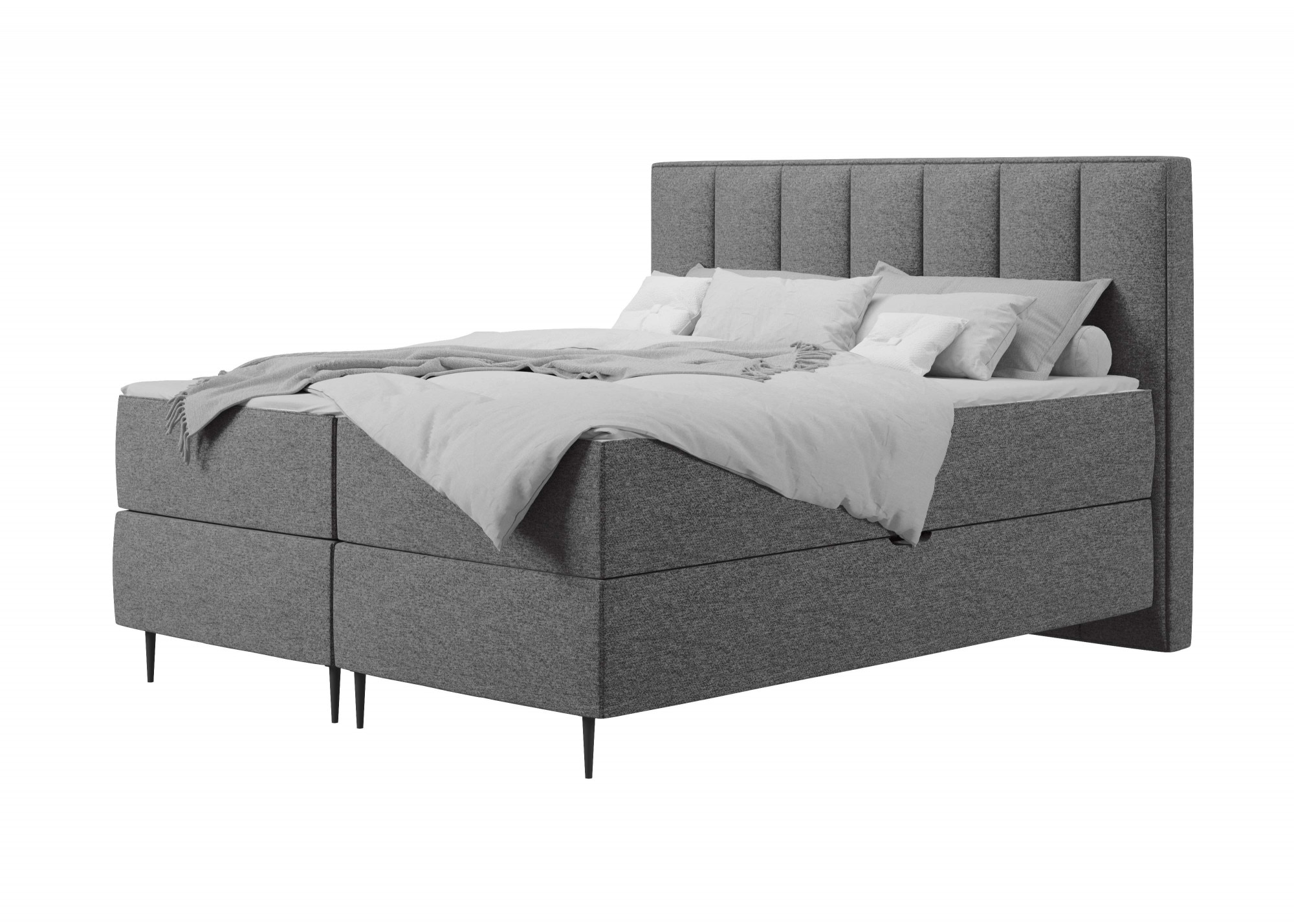 Home affaire 1100000002199 "Rita inkl. Bettkasten, erhältlich in den Breiten 160cm und 180cm" mit Taschen-Federkernmatratze, Komfortliegehöhe von 61cm