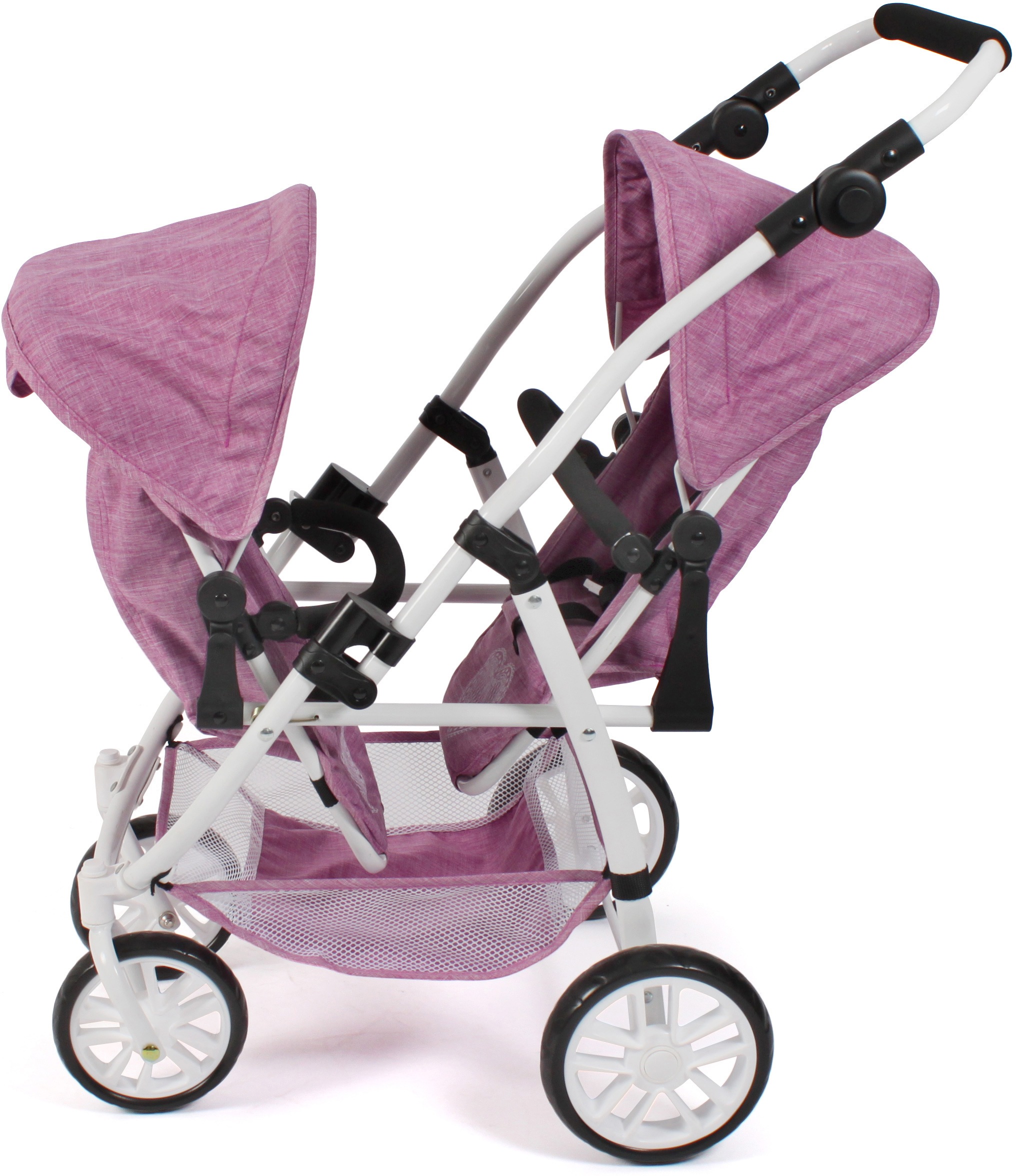 CHIC2000 Puppen-Zwillingsbuggy »Vario, Jeans Pink«