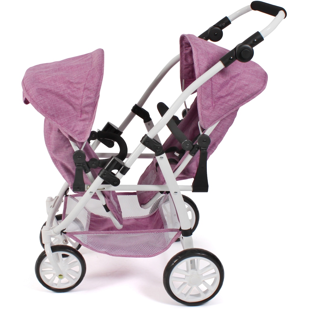 CHIC2000 Puppen-Zwillingsbuggy »Vario, Jeans Pink«