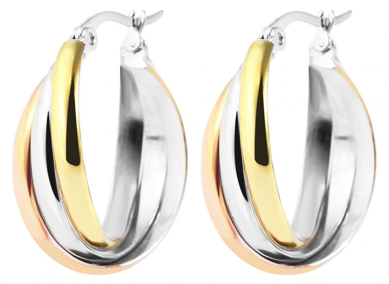 Adelia´s Paar Creolen »Damen Creolen aus poliertem Edelstahl Ø 20 mm«