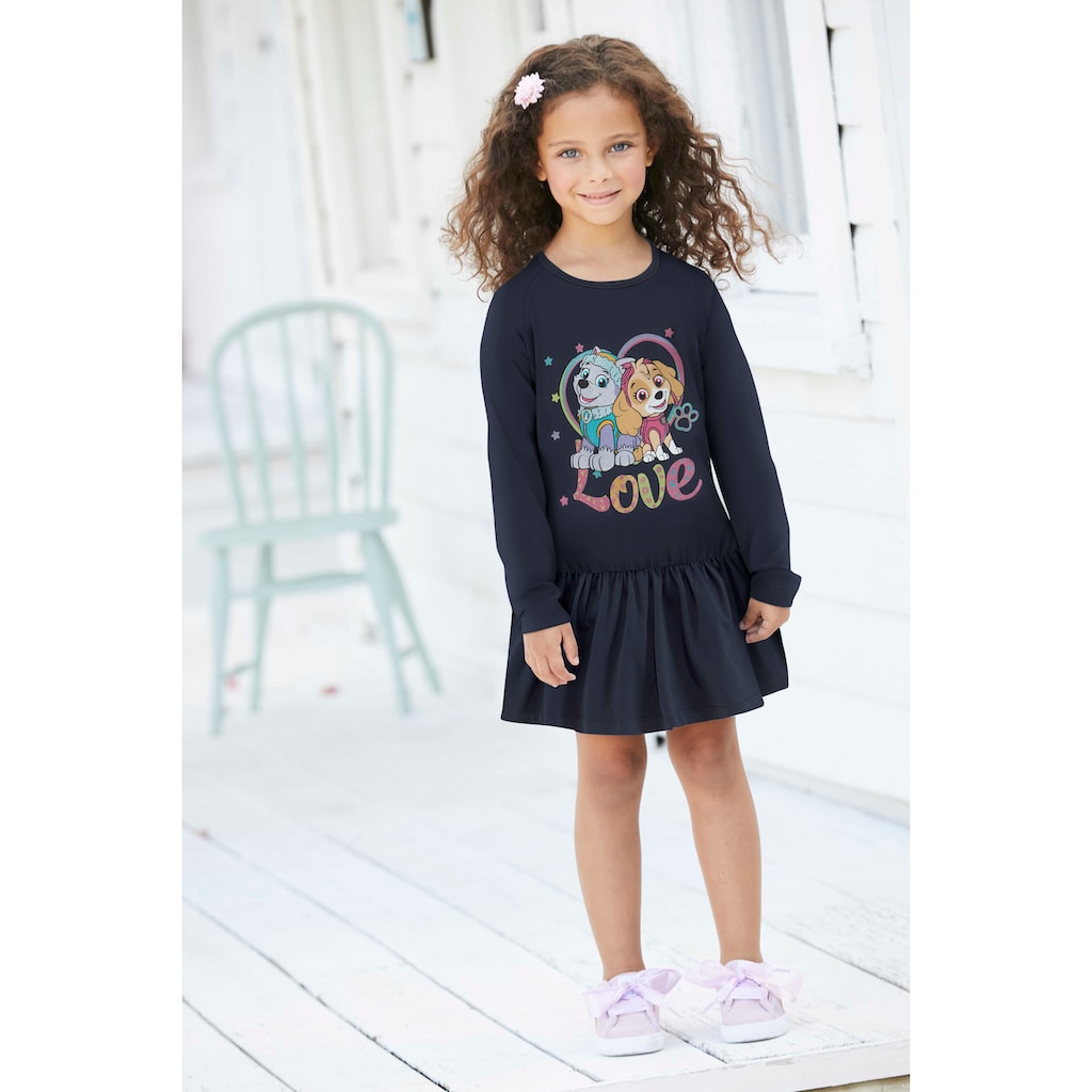 PAW PATROL Jerseykleid, Druck mit EVEREST und SKYE