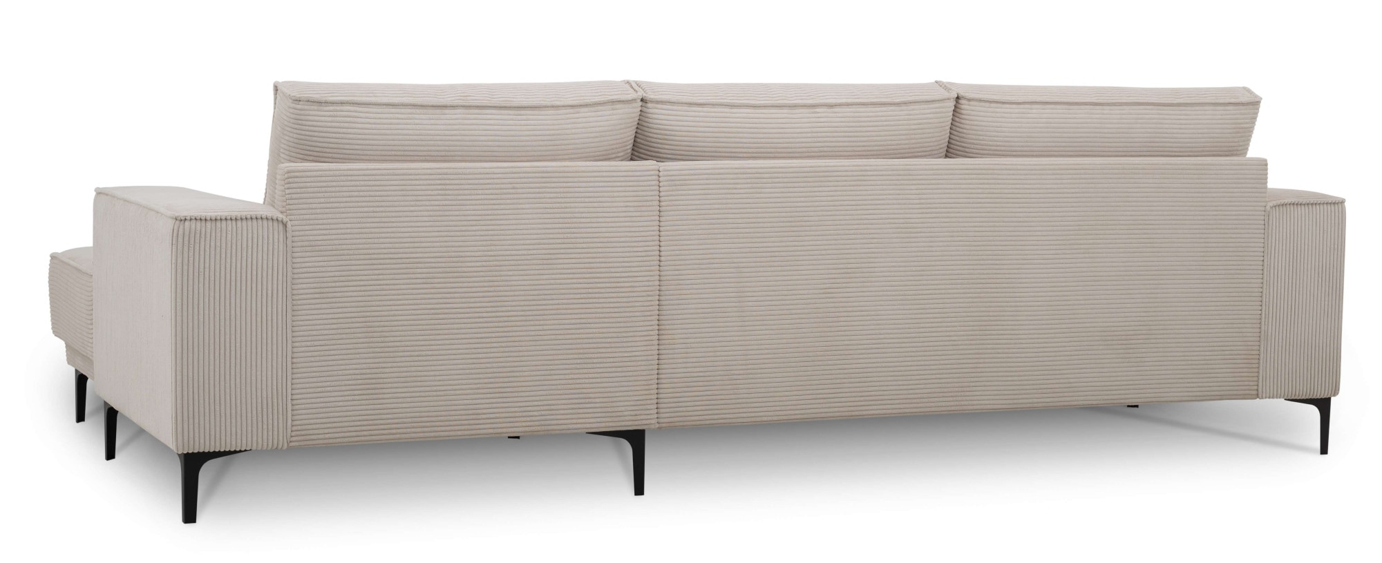 OTTO home Ecksofa »OLAND Cord L-Form, B: 280 cm, Skandi-Design« L-Form, 280 cm, Wellenunterfederung, Skandi-Design, Metallfüße