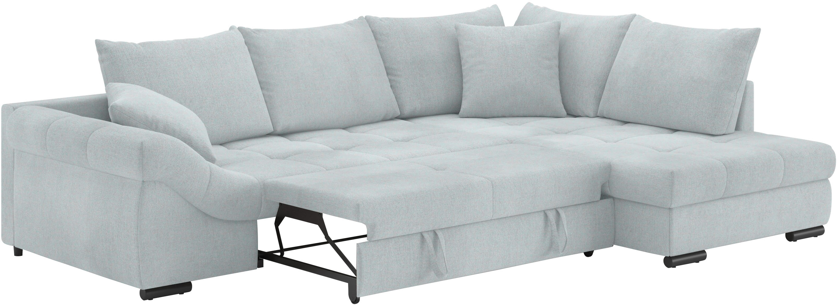 Thumbnail - Mr. Couch Ecksofa "Allegro DuraFlex, L-Form" Hochschläfer-Bettauszug, Kaltschaumpolsterung, bis 140 kg belastbar