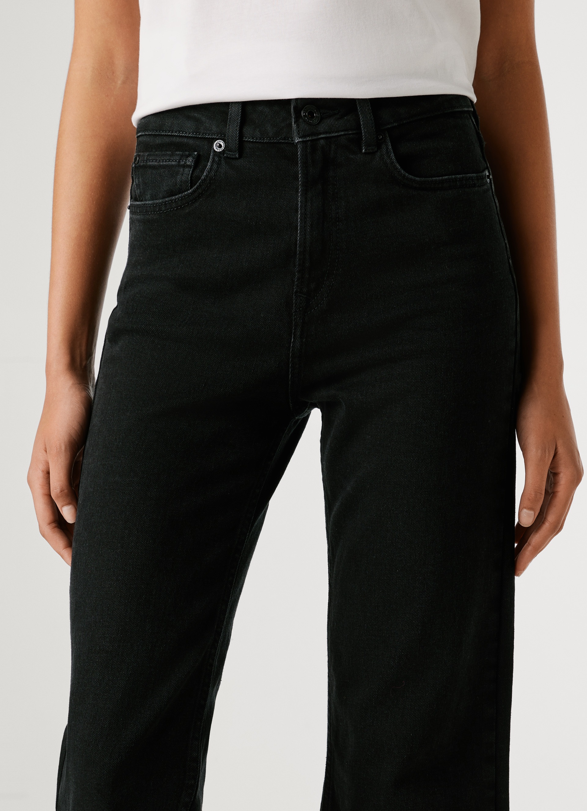 Pepe Jeans High-waist-Jeans "WILLA BLK" Flare Leg, mit dekorativen Nieten günstig online kaufen