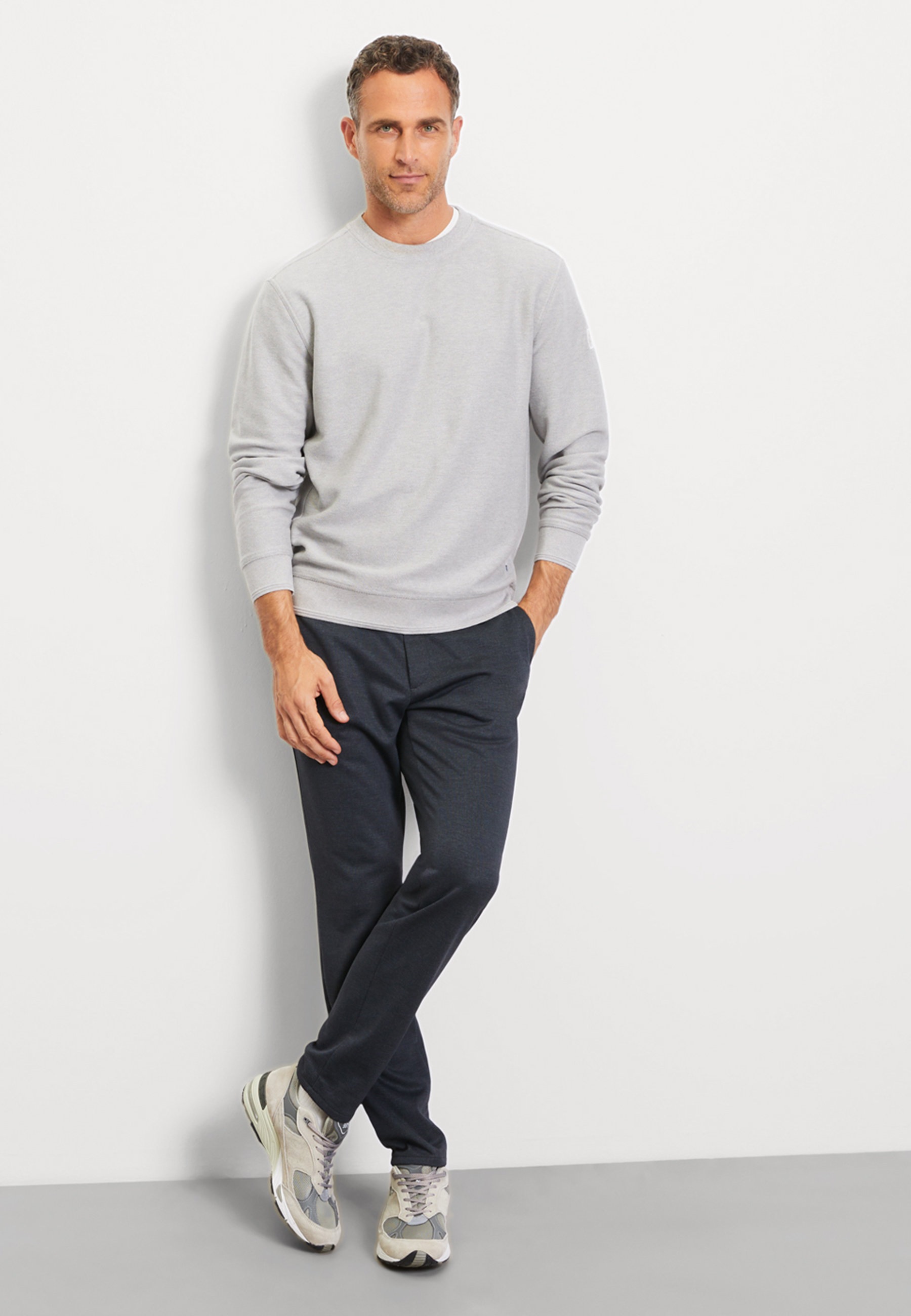 OLYMP Casual Wirk Sweatshirt Light Gray Size L 5