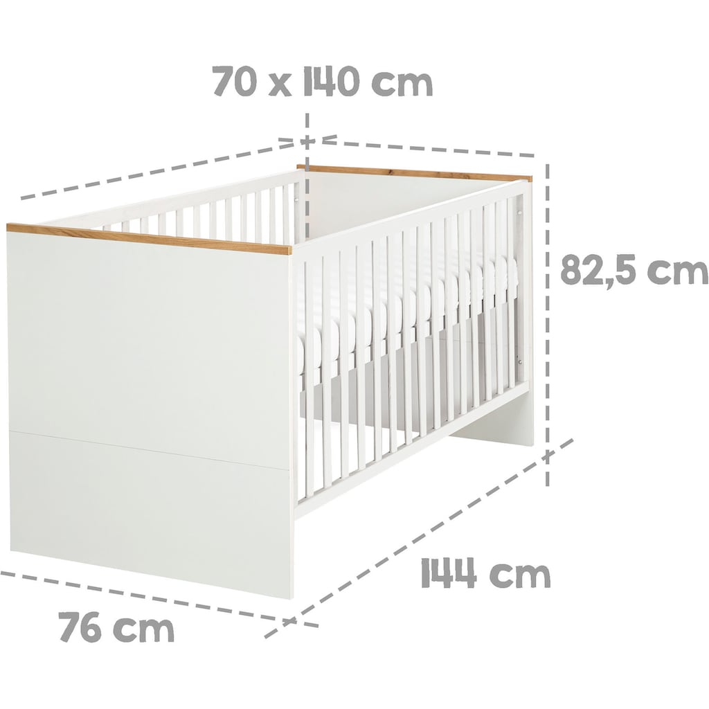 roba® Babybett »Kombi-Kinderbett Finn«