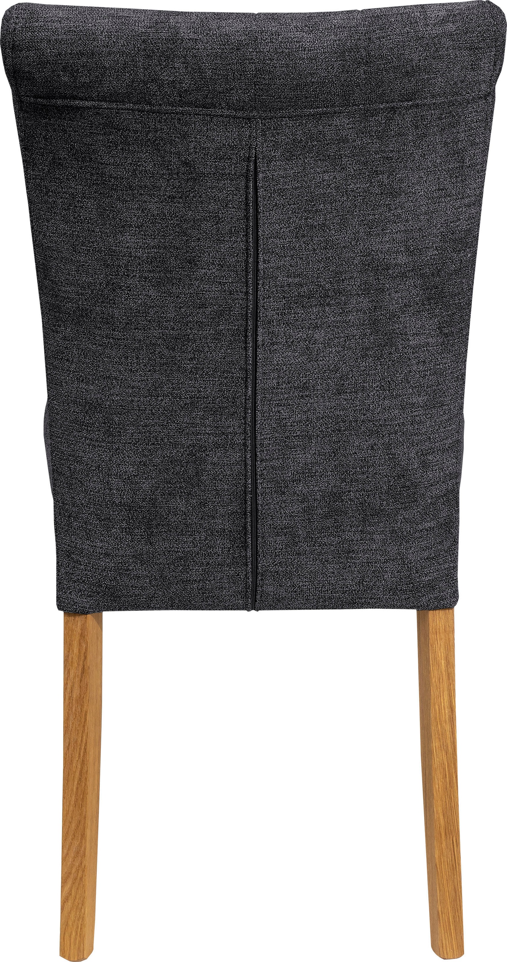 Polsterstuhl HOME AFFAIRE "Queen", grau (anthrazit, natur), B:46cm H:93cm T:64cm, 100% Polyester, Stühle, Polsterstuhl, Esszimmerstuhl mit Knopfheftung, 2er, 4er oder 6er-Set 3