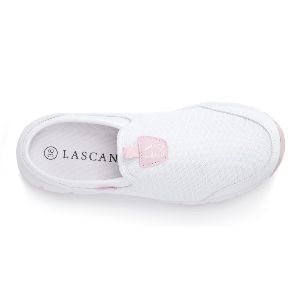 LASCANA Slip-On Sneaker, Clog aus leichtem Mesh-Material