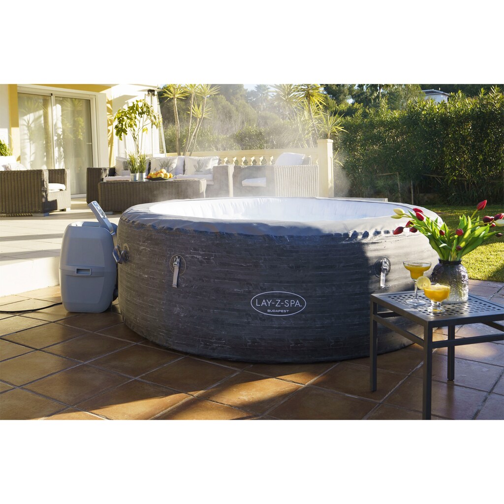 Bestway Whirlpool »LAY-Z-SPA®«, ECO WLAN-Whirlpool Budapest AirJet™ Ø 196 x 66 cm, rund