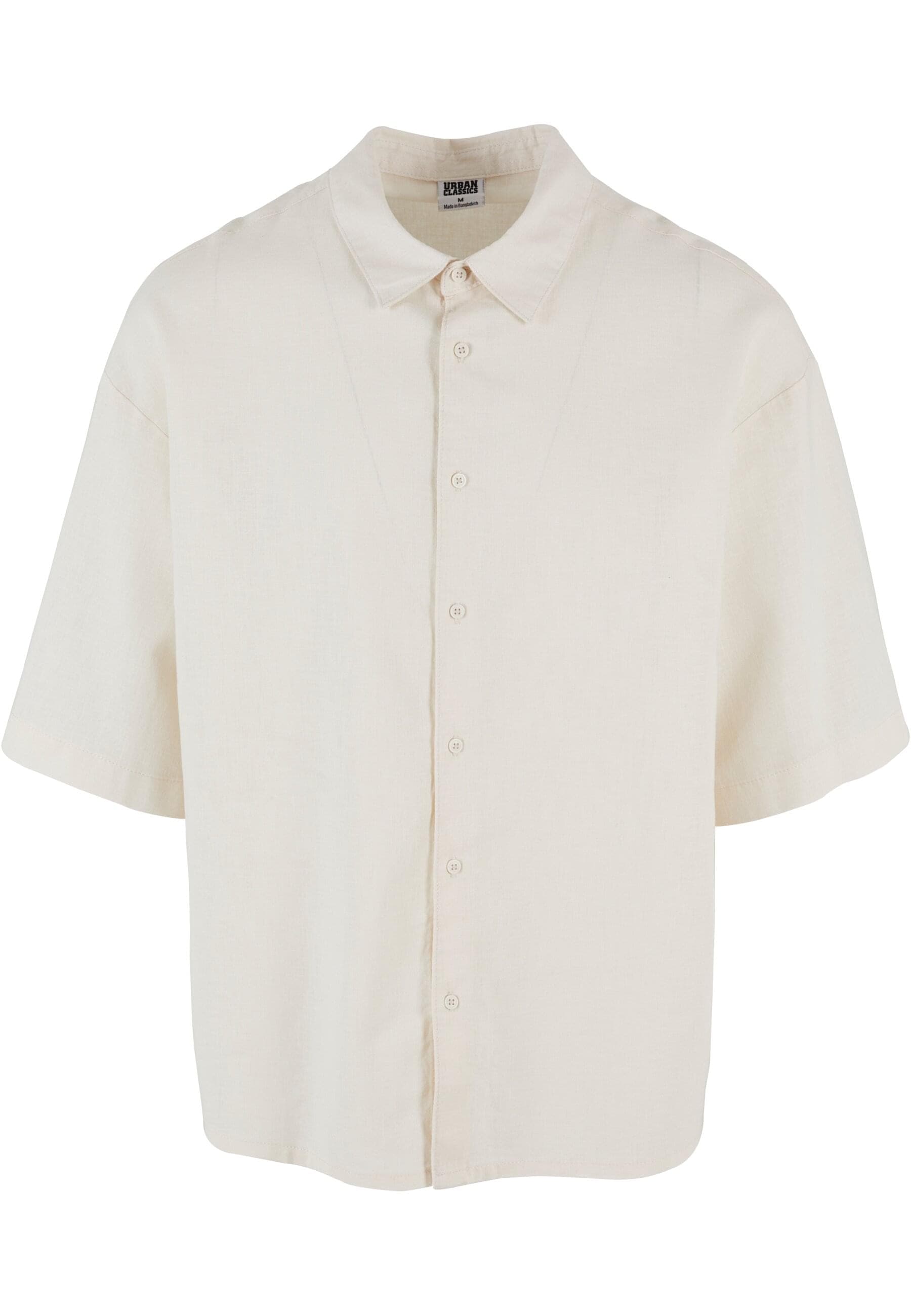 URBAN CLASSICS Langarmhemd "Urban Classics Herren Boxy Cotton Linen Shirt", günstig online kaufen