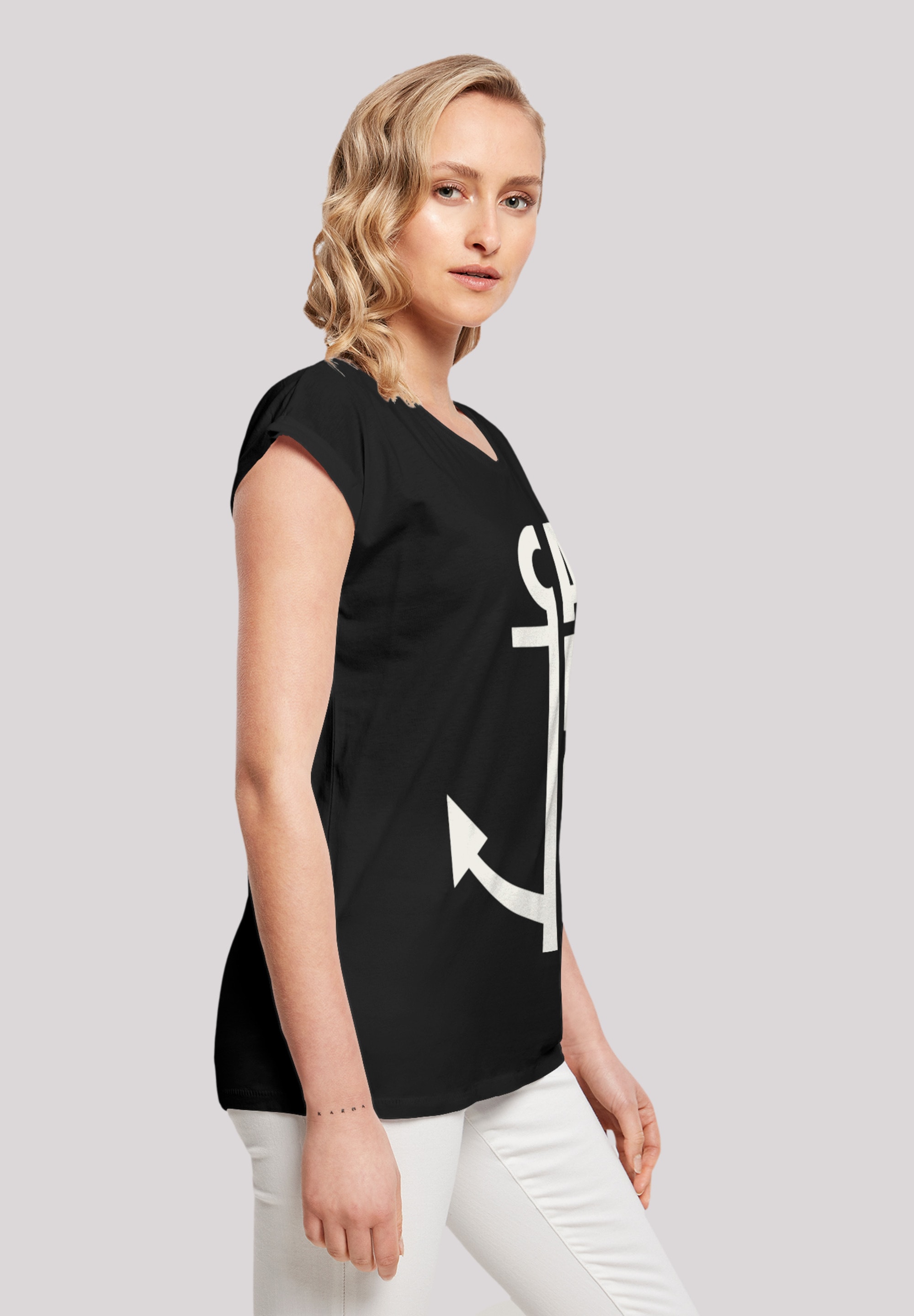 F4NT4STIC T-Shirt »Ahoi Anker Knut & Jan Hamburg«, Print