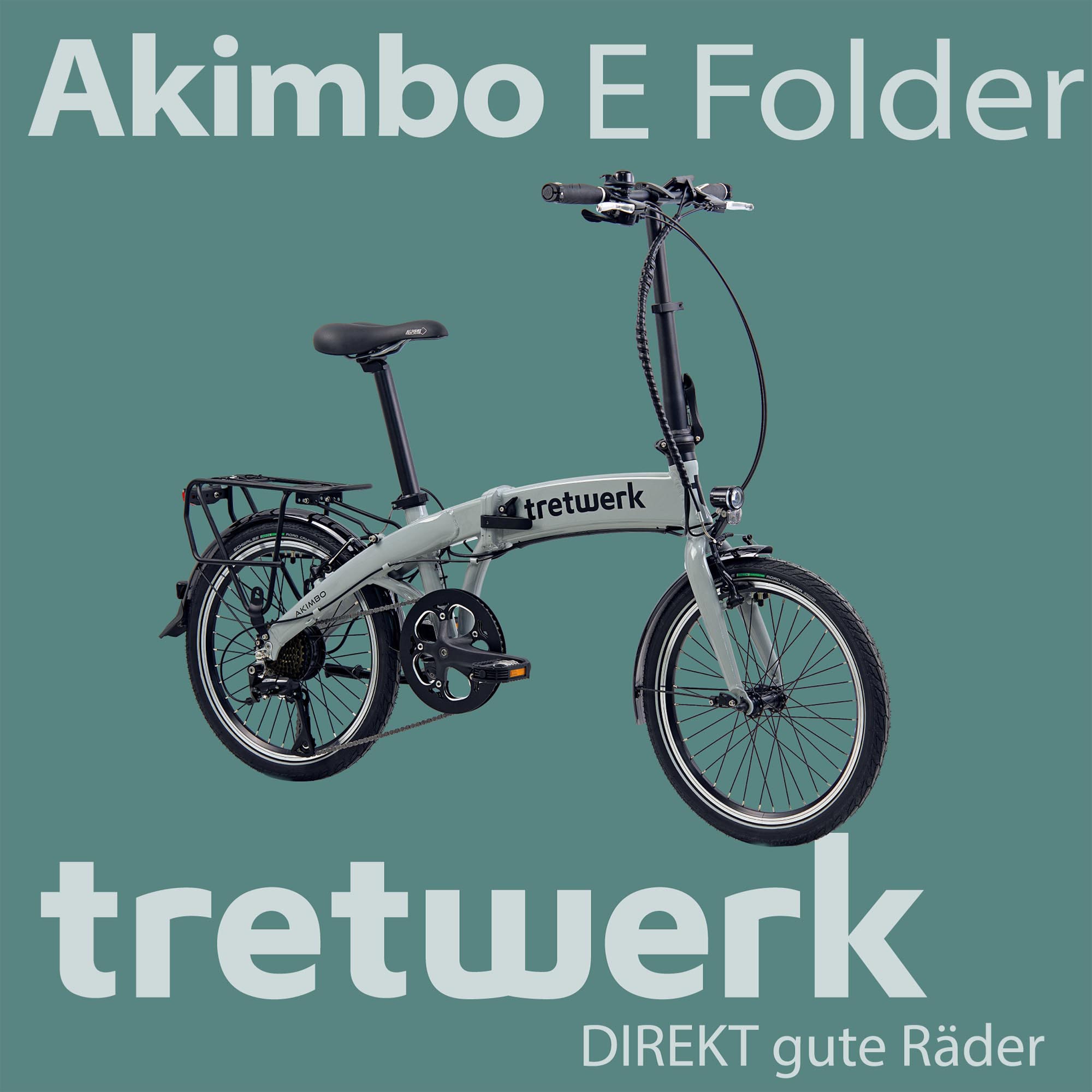 Tretwerk E-Bike »Akimbo«, 8 Gang, Shimano, Acera M3020 SGS, Heckmotor 250 W, Pedelec, Elektrofahrrad für Damen u. Herren