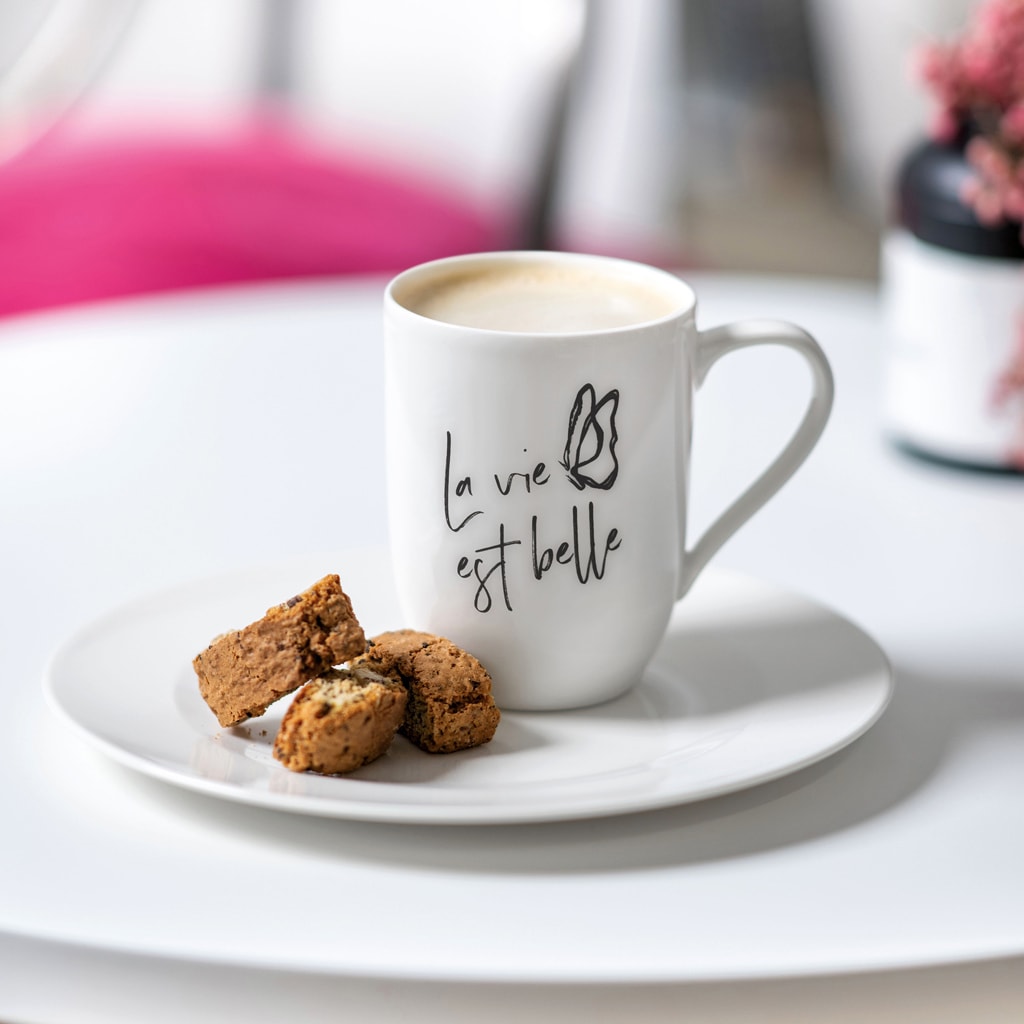 Villeroy & Boch Becher »Becher mit Henkel 'La vie est belle' Statement 290 ml 6er Set weiß«
