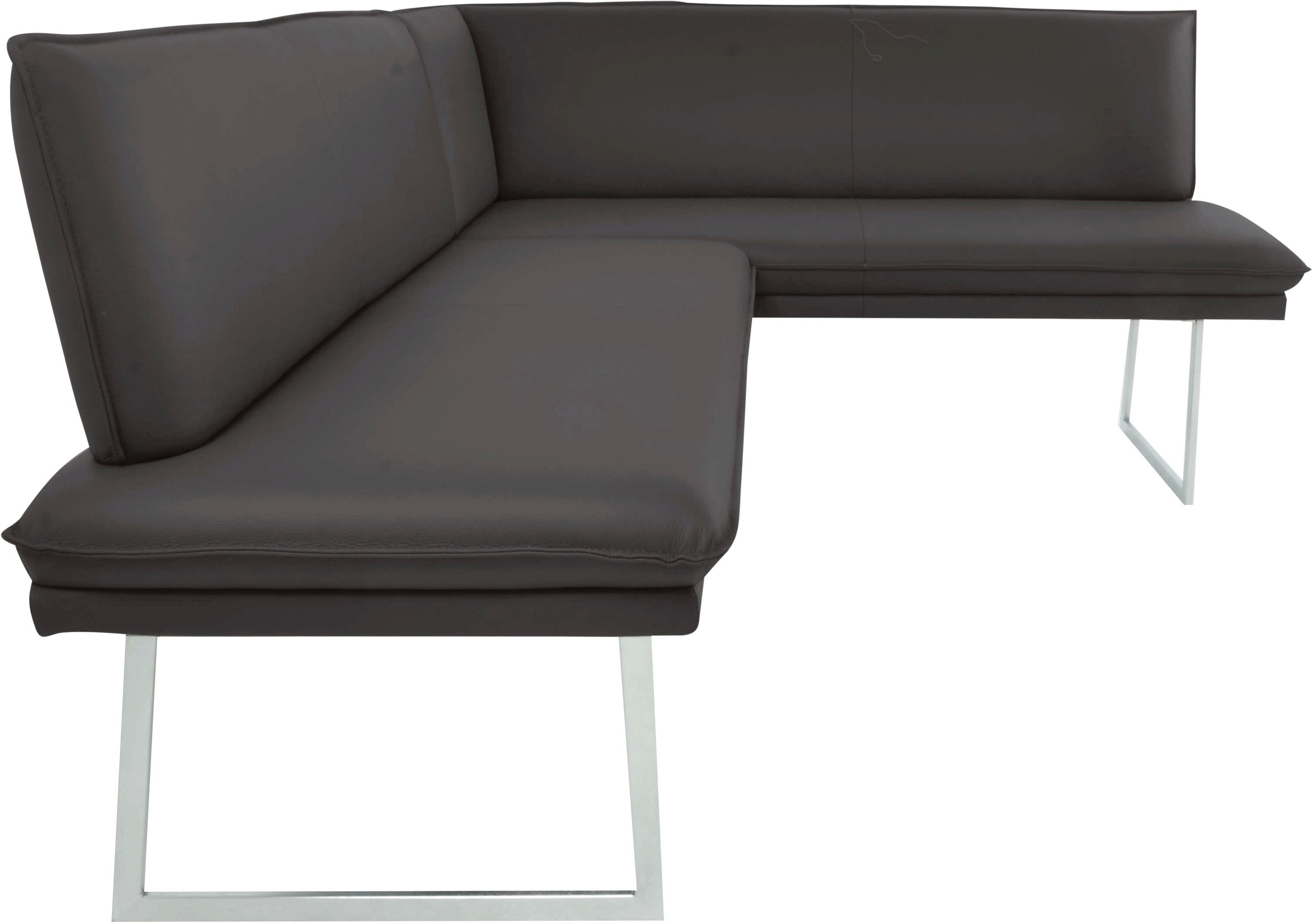 K+W Komfort & Wohnen Eckbank mit Sattlernaht und schmaler Kufe, langer Sche günstig online kaufen