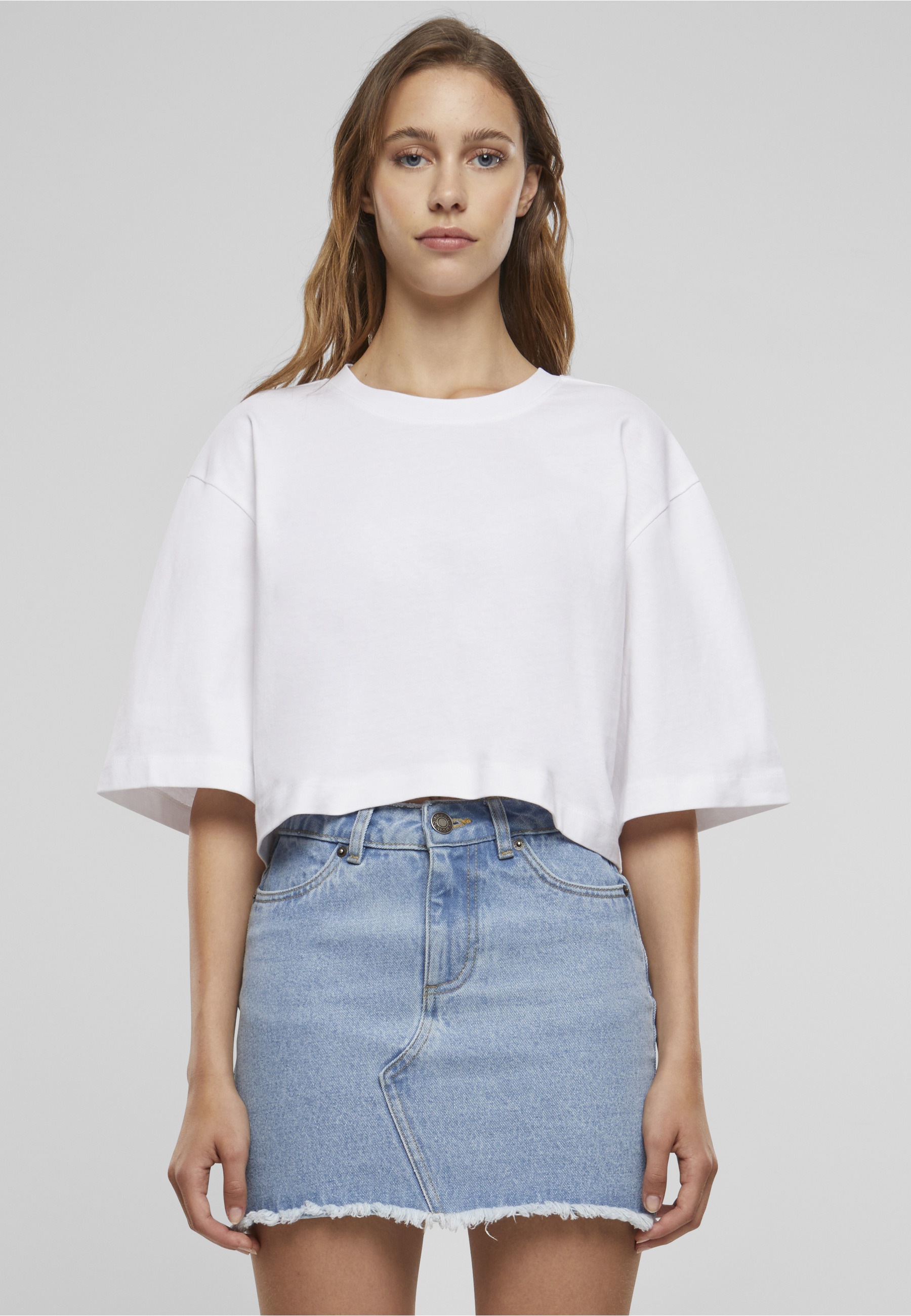 URBAN CLASSICS T-Shirt »Urban Classics Damen Ladies Heavy Organic Oversized Cropped Tee« 1 Stk.
