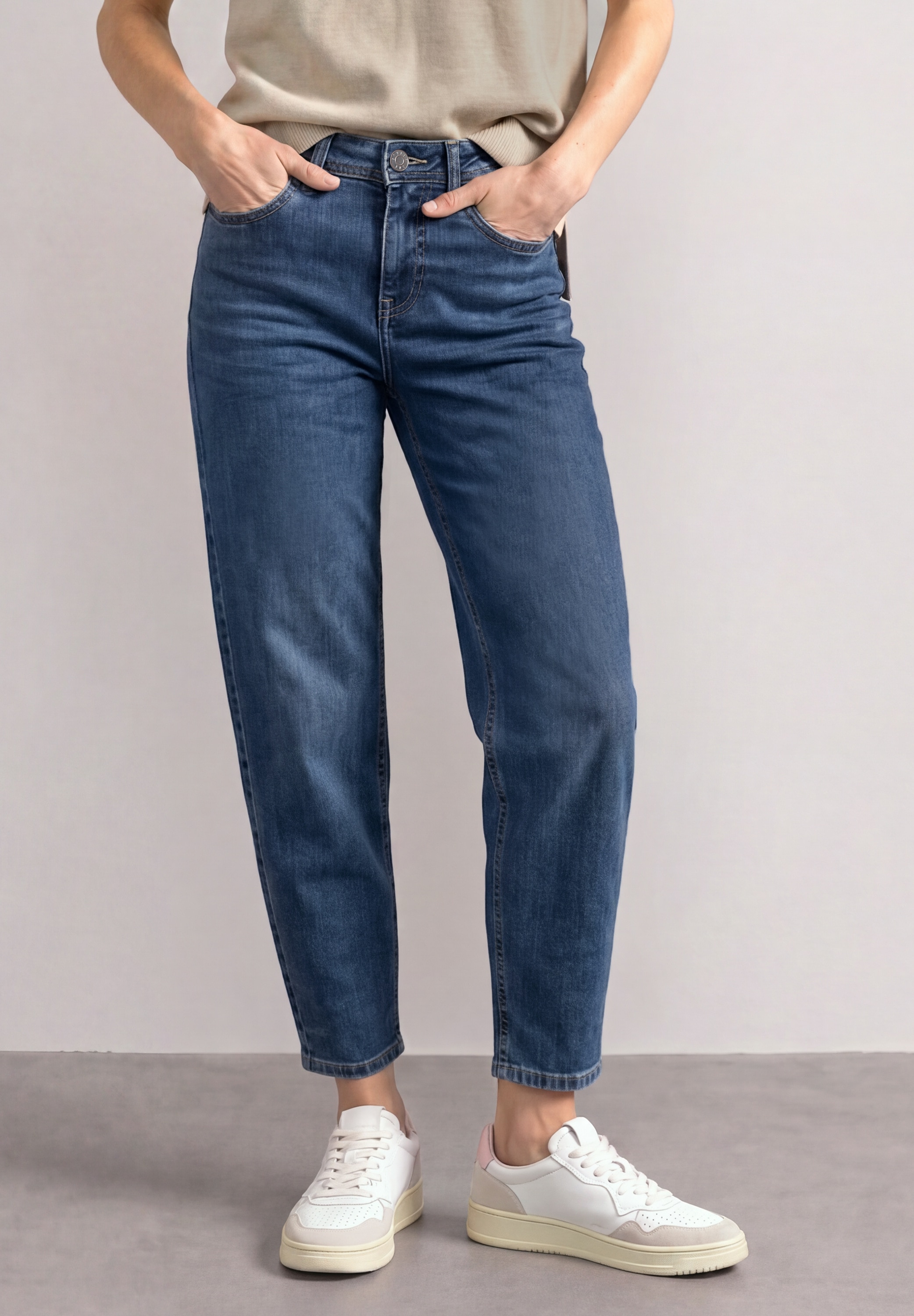 STREET ONE Loose-fit-Jeans High Waist