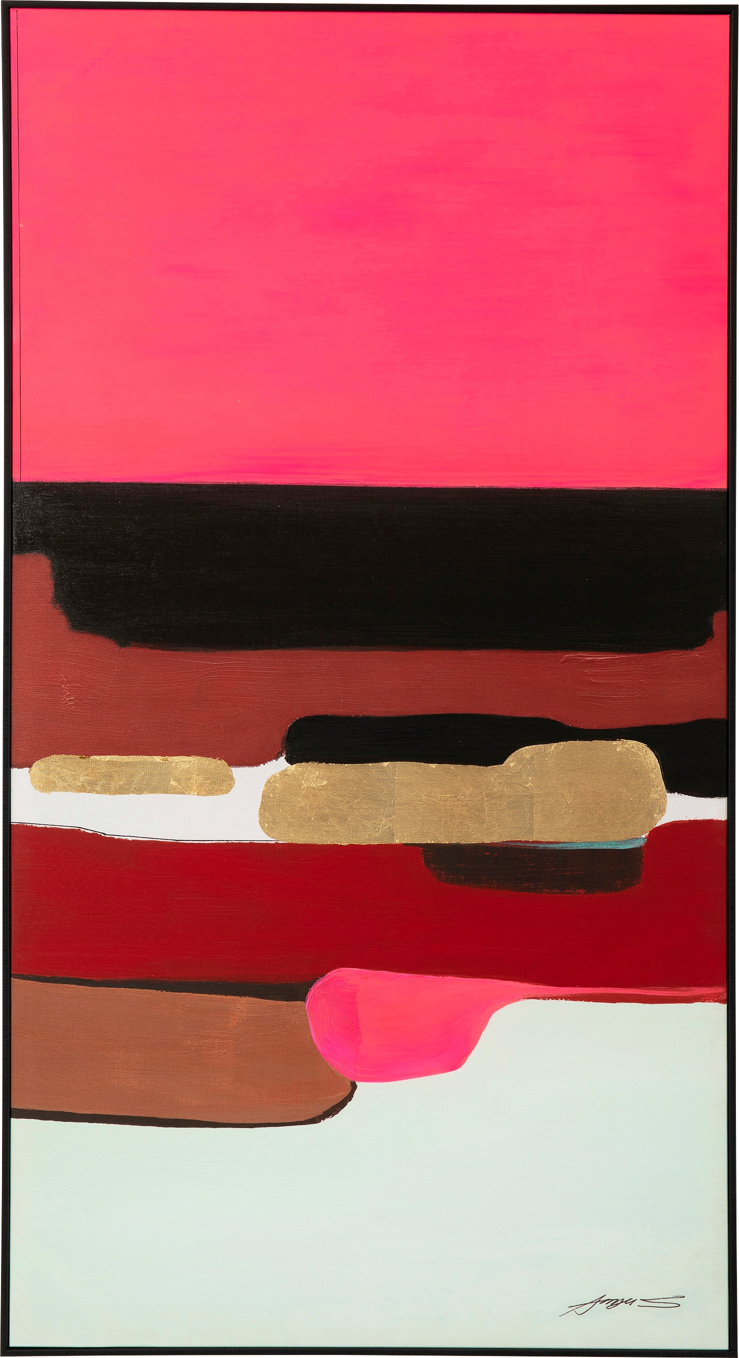 Kare Design Bild mit Rahmen "Gerahmtes Bild Abstract Shapes" günstig online kaufen