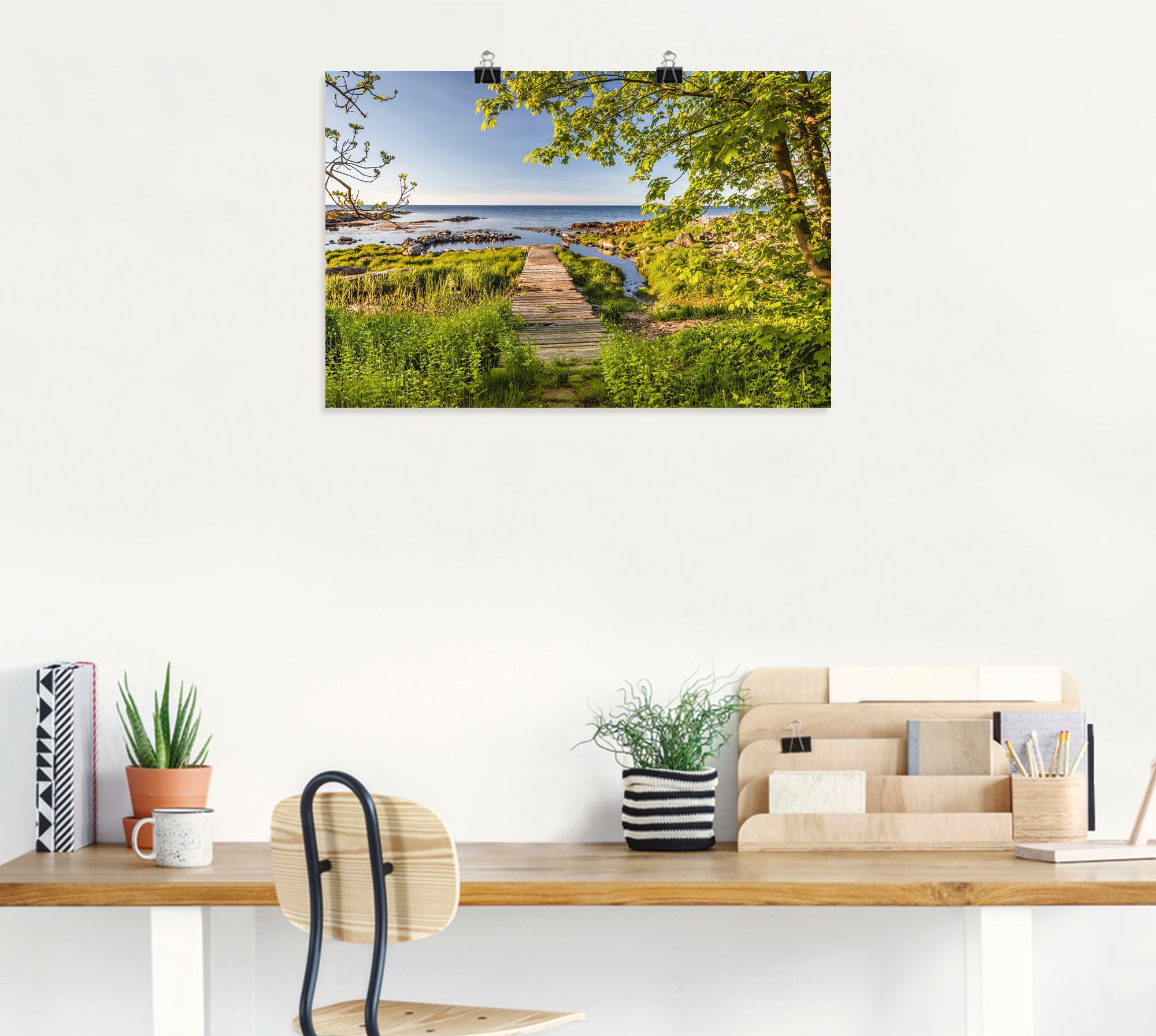 Artland Wandbild »Der Weg zum Meer auf Bornholm«, Küstenbilder, (1 St.), als Alubild, Leinwandbild, Wandaufkleber oder Poster in versch. Größen