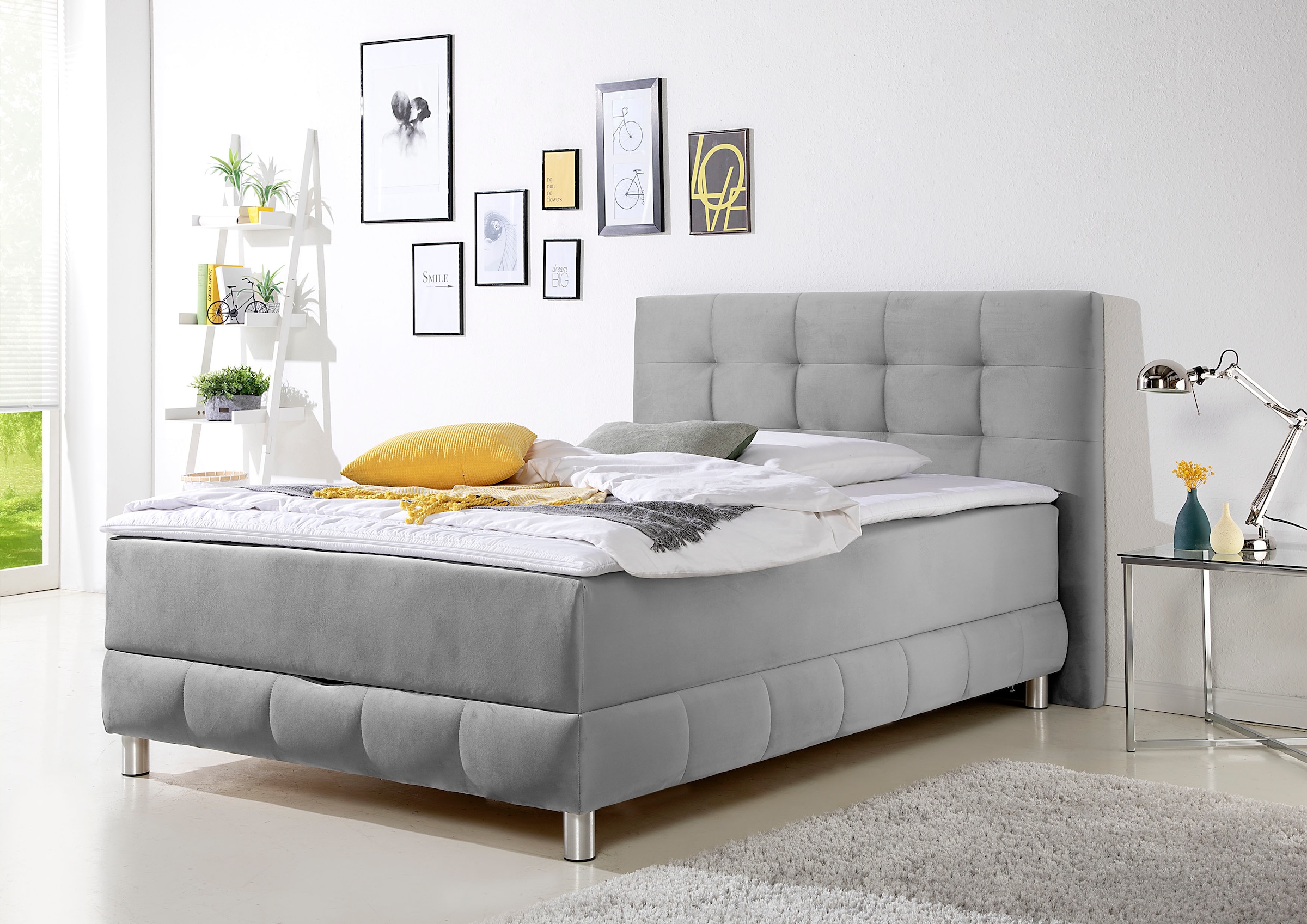 INOSIGN Boxbett »Vaasa«, inkl. Bettkasten & Topper, XXL-Ausführung, Überlänge 220 cm