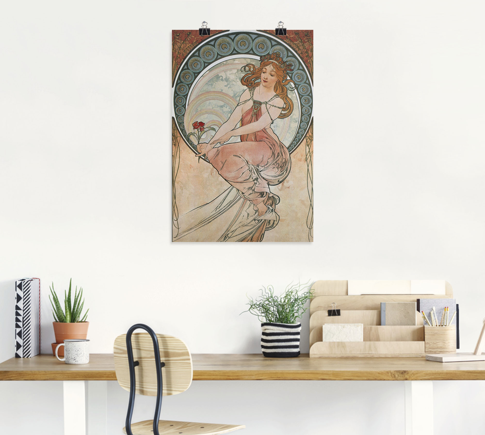 Thumbnail - Artland Kunstdruck "Vier Künste: Die Malerei. 1898", Frau, (1 St.), als Alubild, Leinwandbild, Wandaufkleber oder Poster...