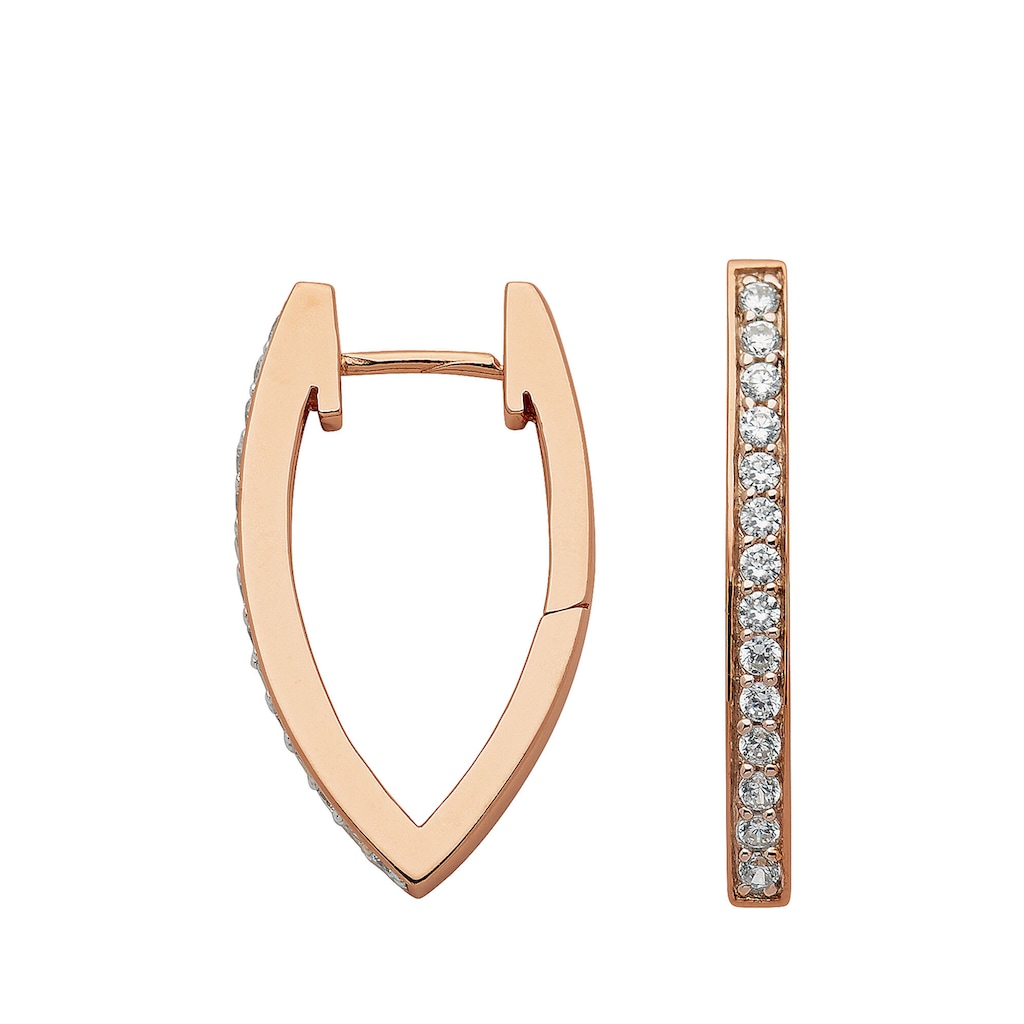 Adelia´s Paar Ohrhänger »925 Silber Ohrringe Creolen« mit Zirkonia Silberschmuck für Damen Adelia´s Paar Ohrhänger »925 Silber Ohrringe Creolen« mit Zirkonia Silberschmuck für Damen