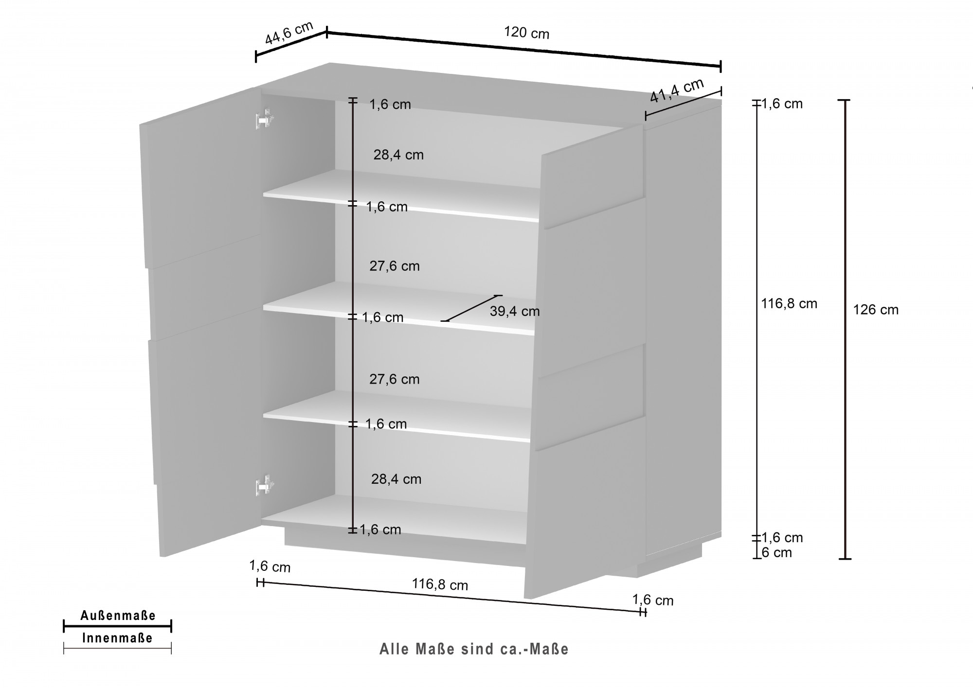 INOSIGN Highboard »Pongo«, (1 St.)