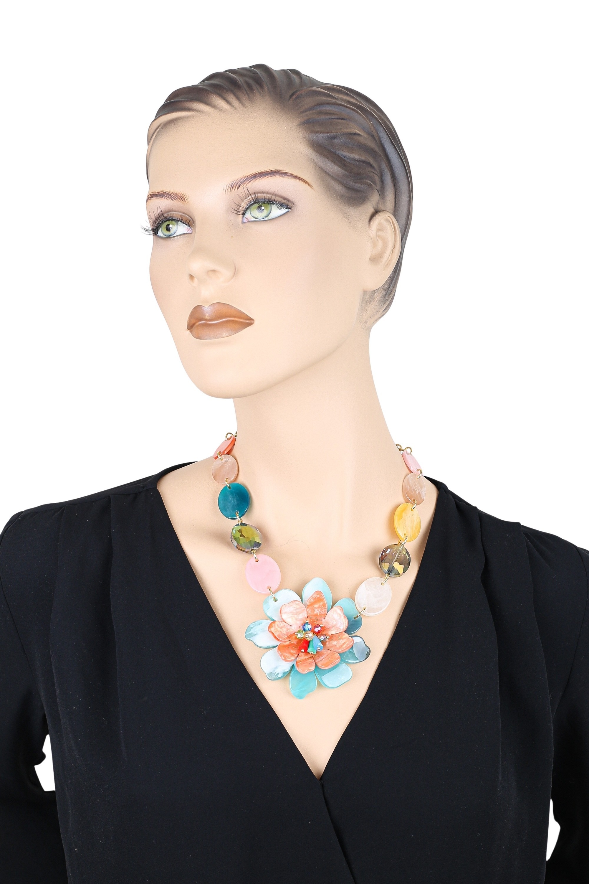 COLLEZIONE ALESSANDRO Kette mit Anhänger »Floralis«, Statement Blumen Schmuck