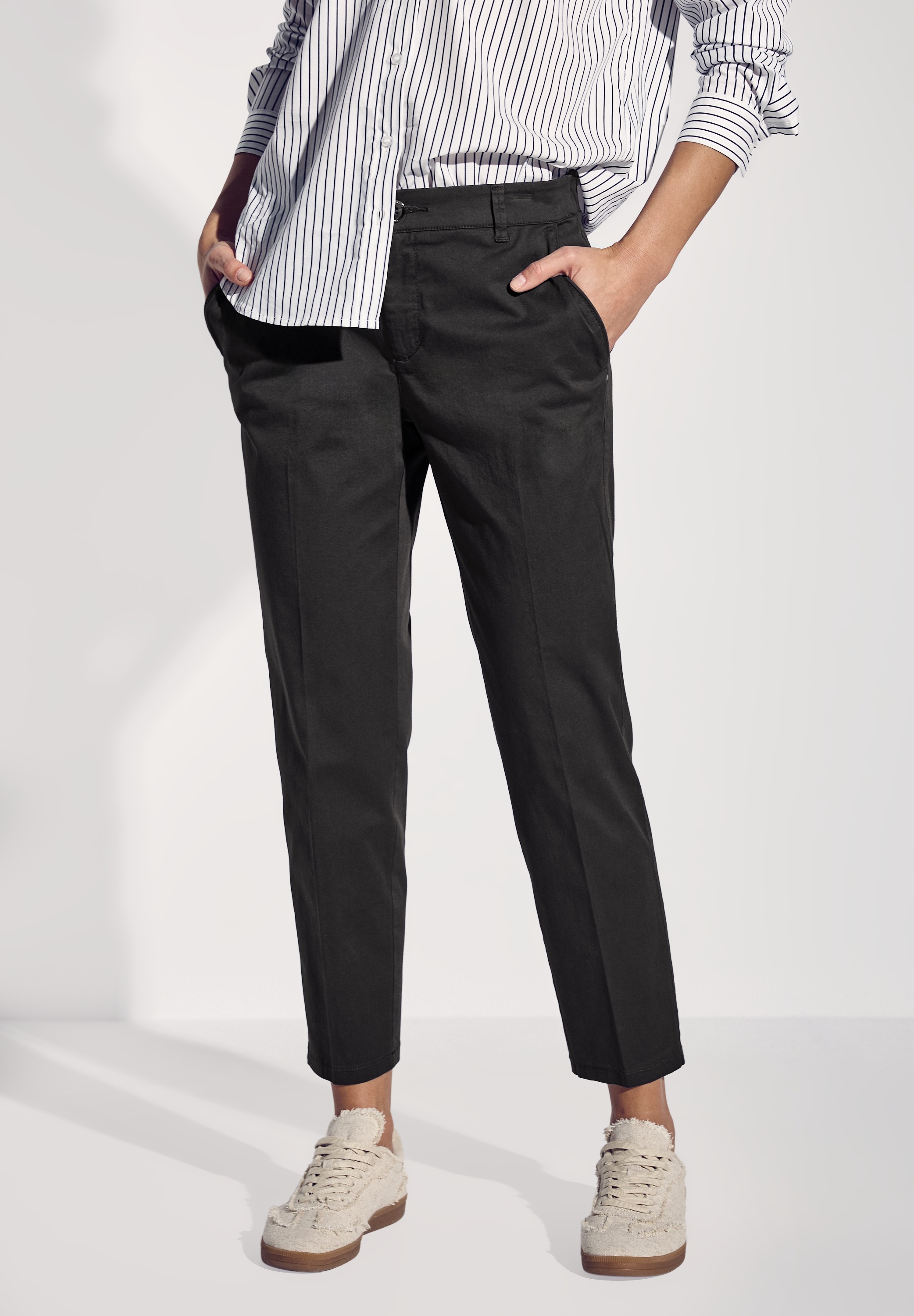 STREET ONE Chinohose, Middle Waist günstig online kaufen
