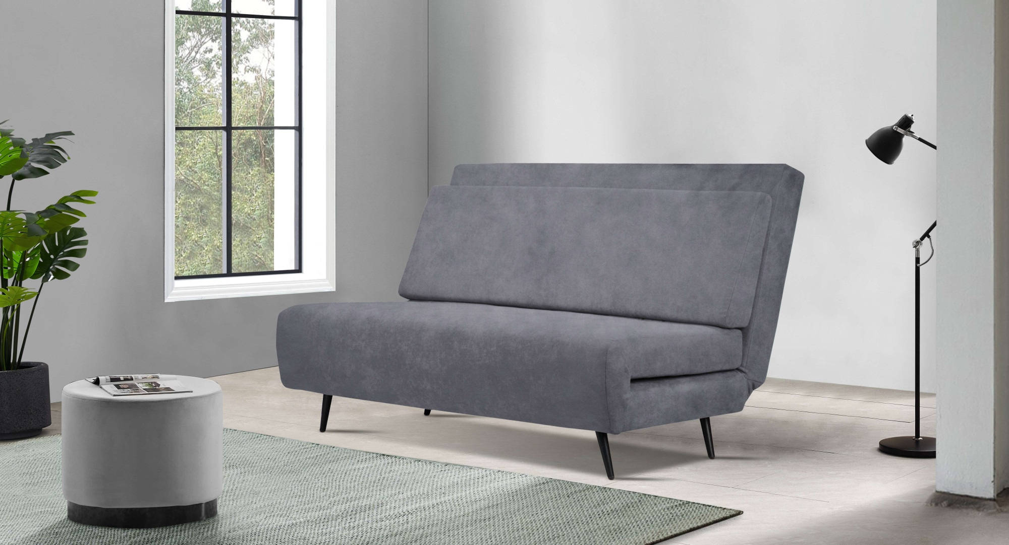 andas Schlafsofa »Linnea«, Daybed mit aufklappbarer Liegefläche, in Webstoff, Veloursstoff, Cord
