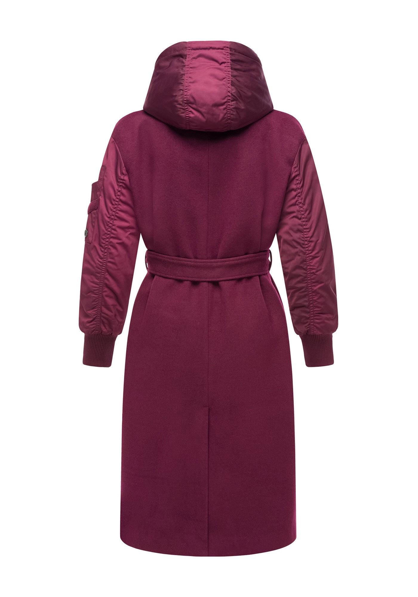 Marikoo Winterjacke »Tjadee«, Langer Wickelmantel
