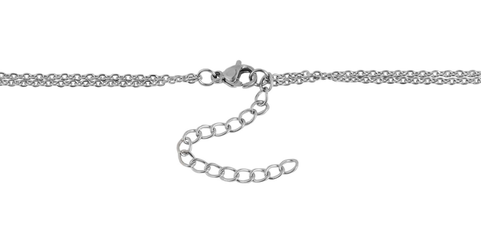 Kette ohne Anhänger ADELIA´S "Damen Halskette mit Anhänger – aus Edelstahl", silber, Halsketten, Damen, 43cm, Edelstahl, Perfekt als Geschenk für besondere Menschen