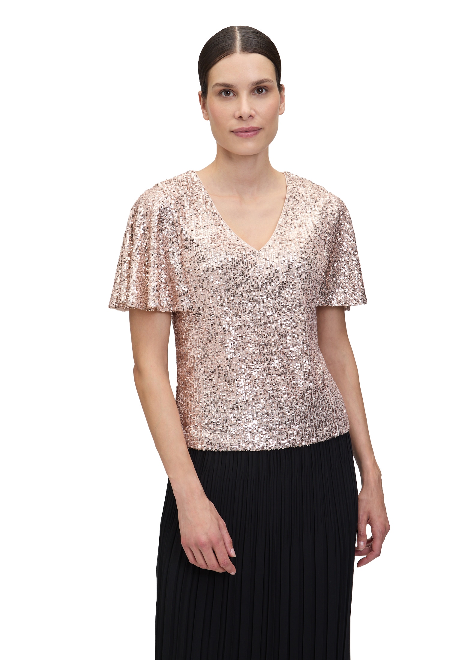 Vera Mont Kurzarmshirt "Vera Mont Blusenshirt kurzarm", (1 tlg.), Paillette günstig online kaufen