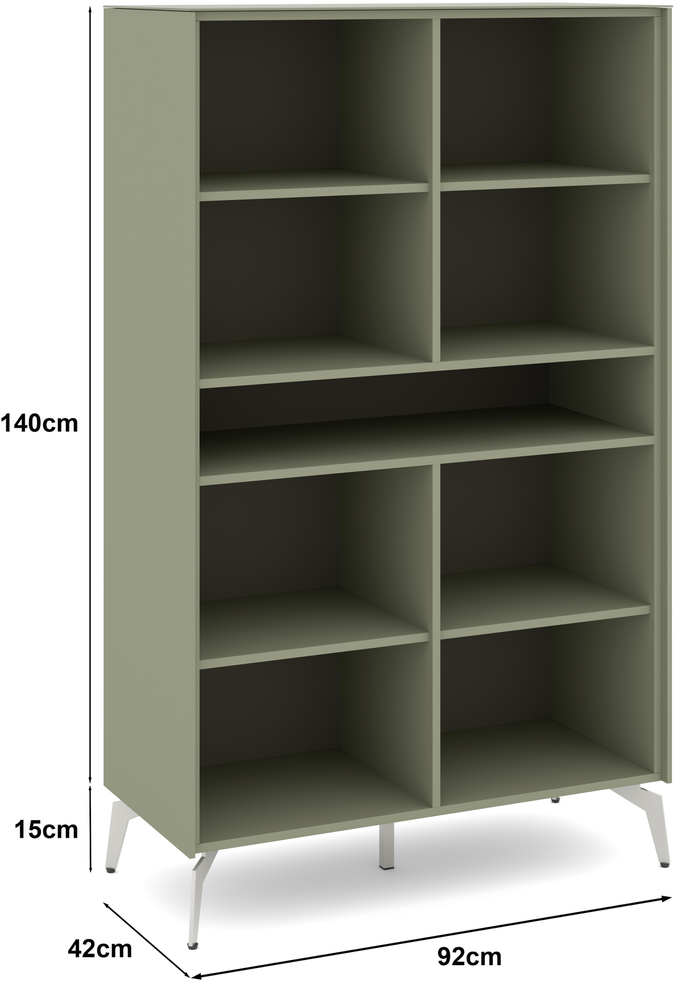 set one by Musterring Highboard »Reno« 1 Stk. tlg. Mit Winkelfuß in diversen Farben, 155 cm Höhe & Farbauswahl
