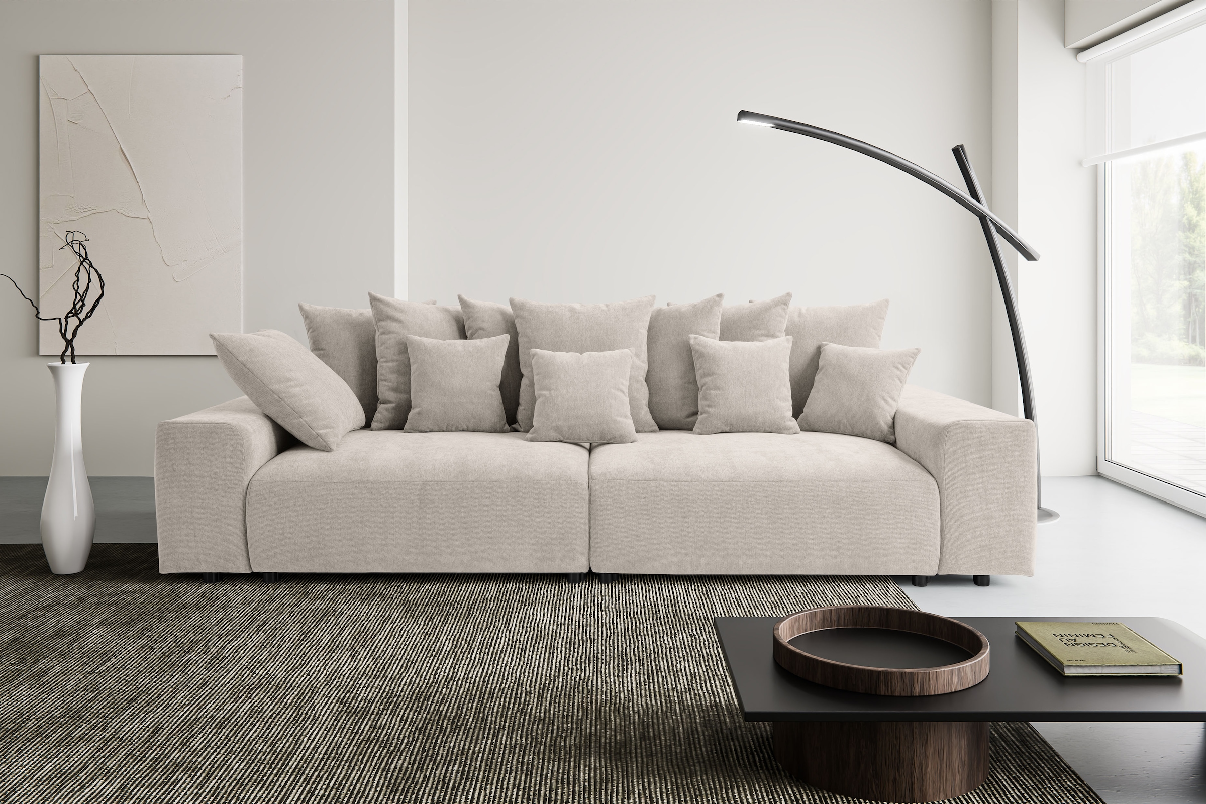 WERK2 Big-Sofa "Maxi Breite 290 cm, modern & bequem, viel Platz auf diesem Mega Sofa" Struktur, XXL