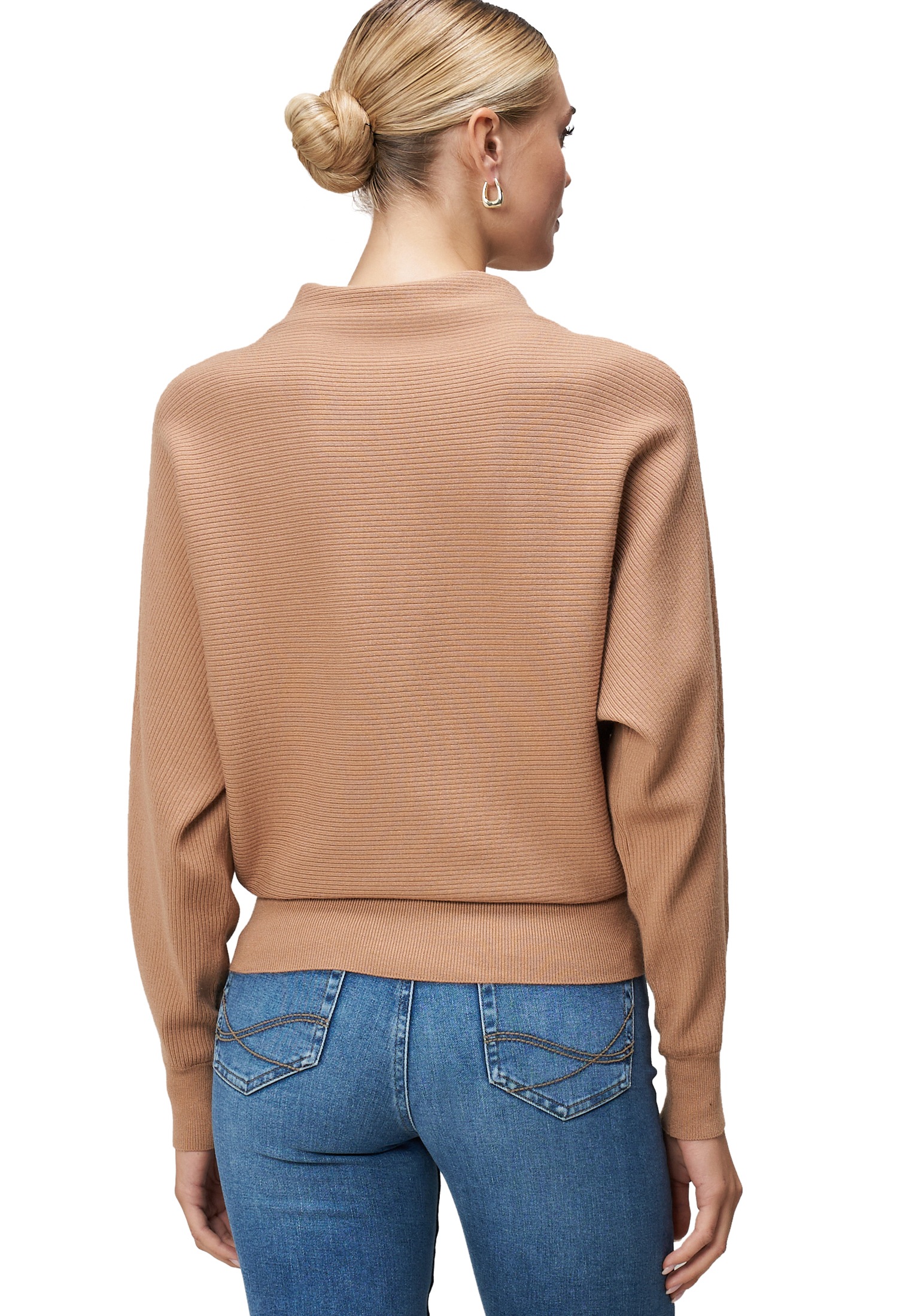 Zero Strickpullover »zero Damen Pullover strukturiert mit Stehkragen«, (1 tlg.), Plain/ohne Details